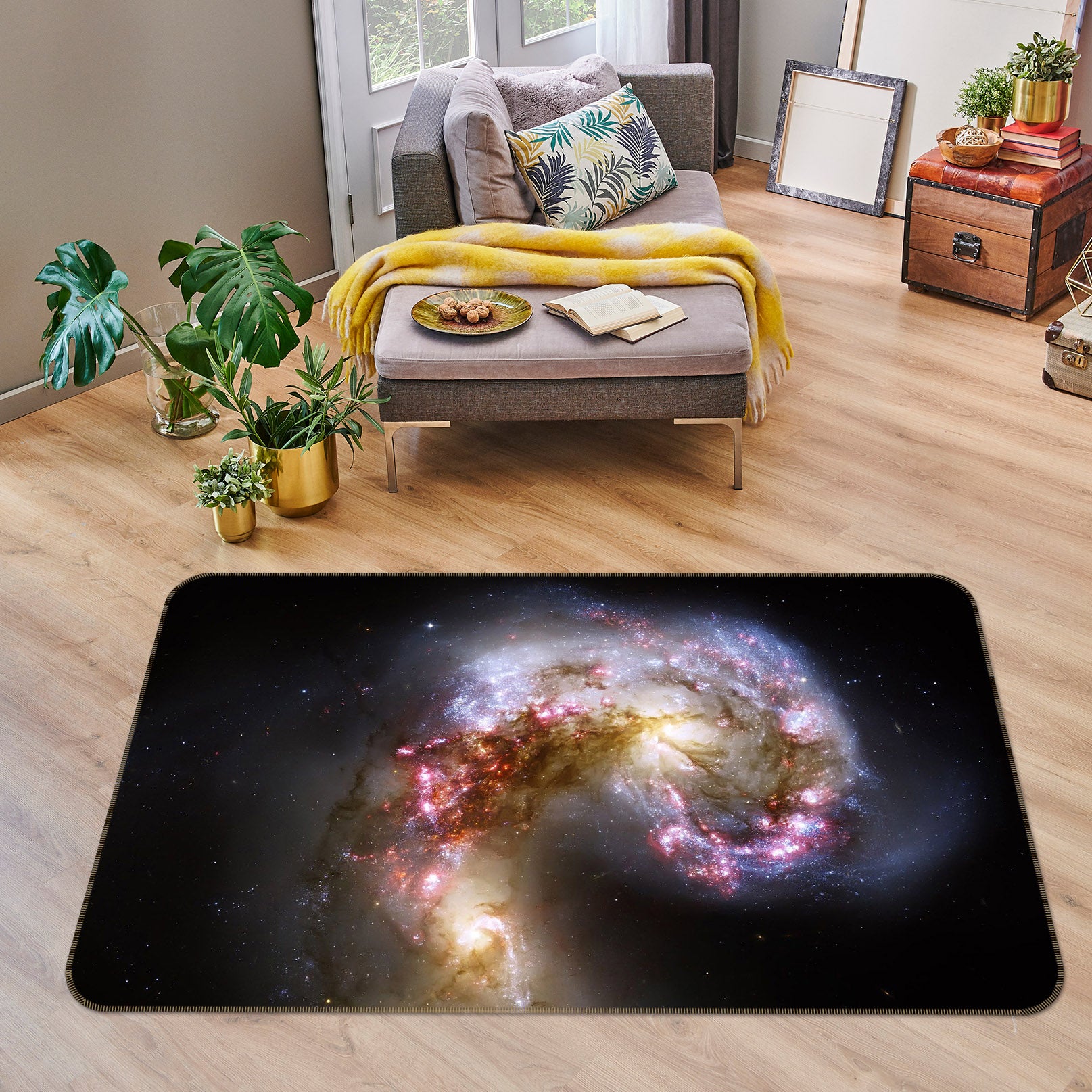3D Galaxy Starry Sky 31132 Non Slip Rug Mat