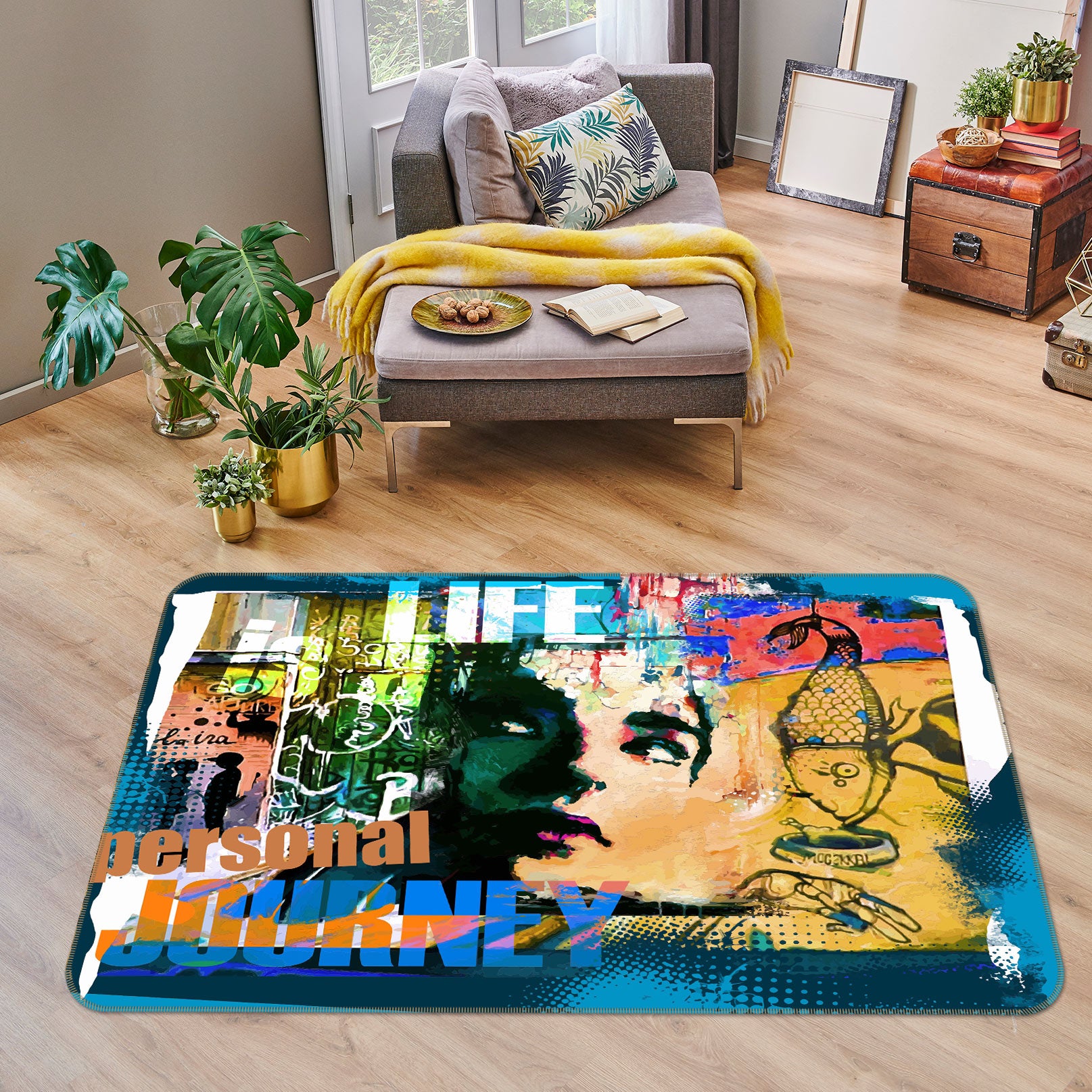 3D Pattern Girl 77117 Non Slip Rug Mat