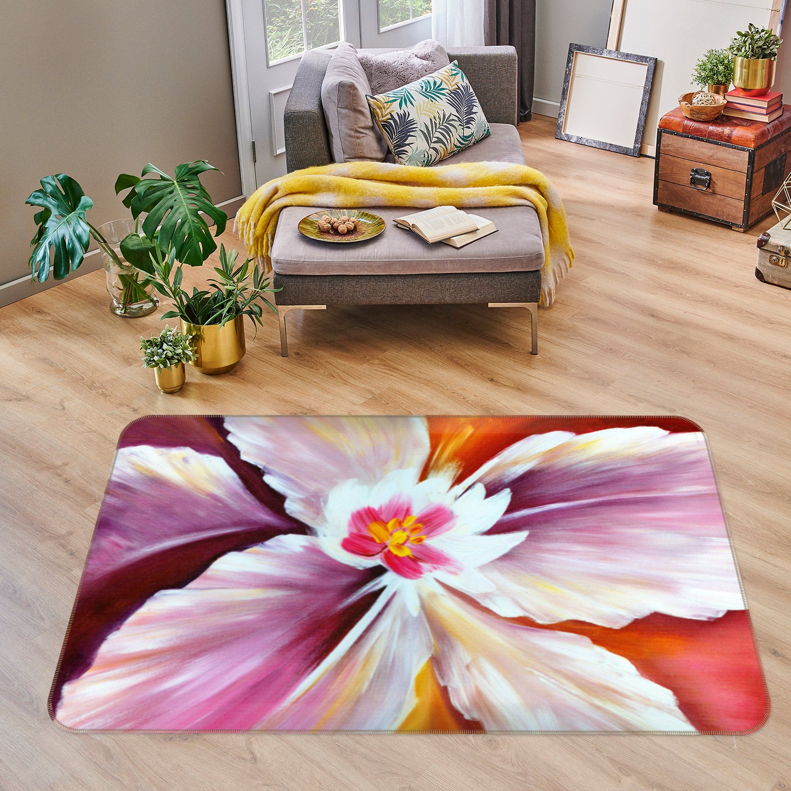 3D Flowers 75251 Non Slip Rug Mat