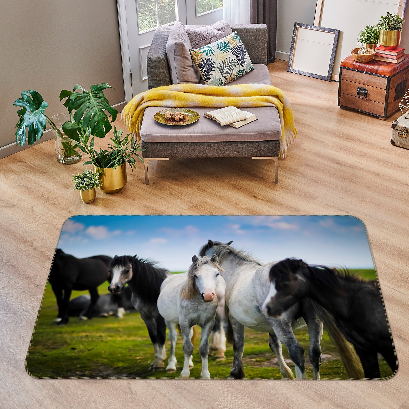 3D Horse Group 35204 Non Slip Rug Mat