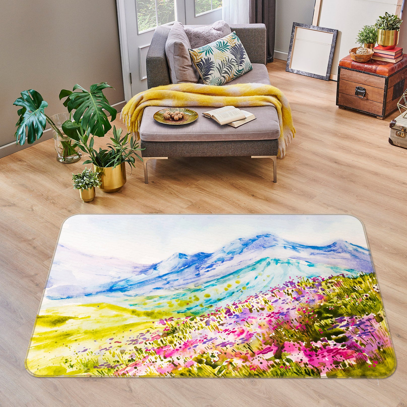 3D Lawn Flowers 30205 Non Slip Rug Mat