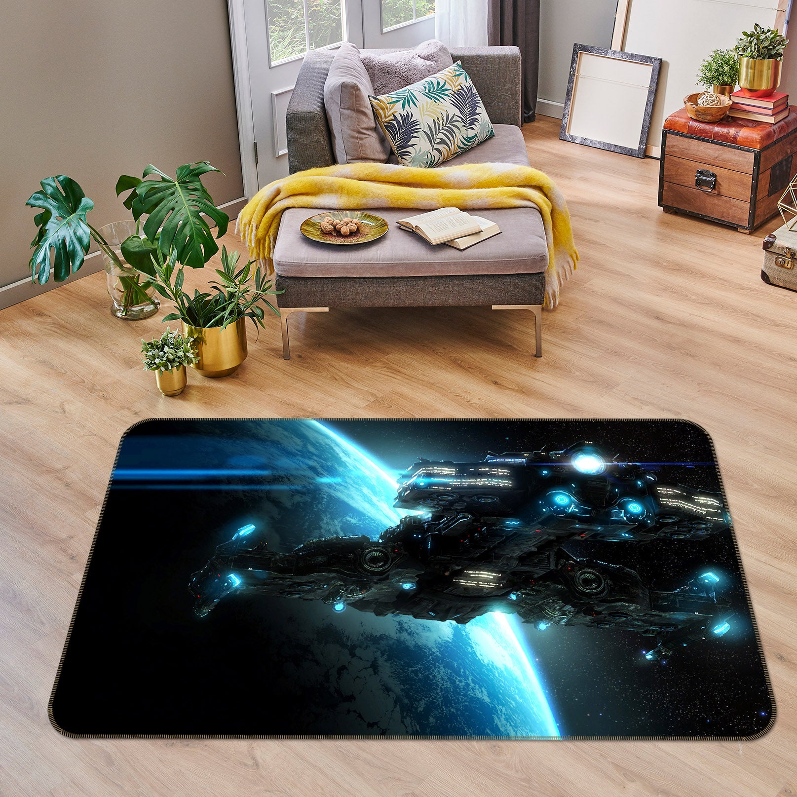 3D Earth Spacecraft 38238 Vehicle Non Slip Rug Mat