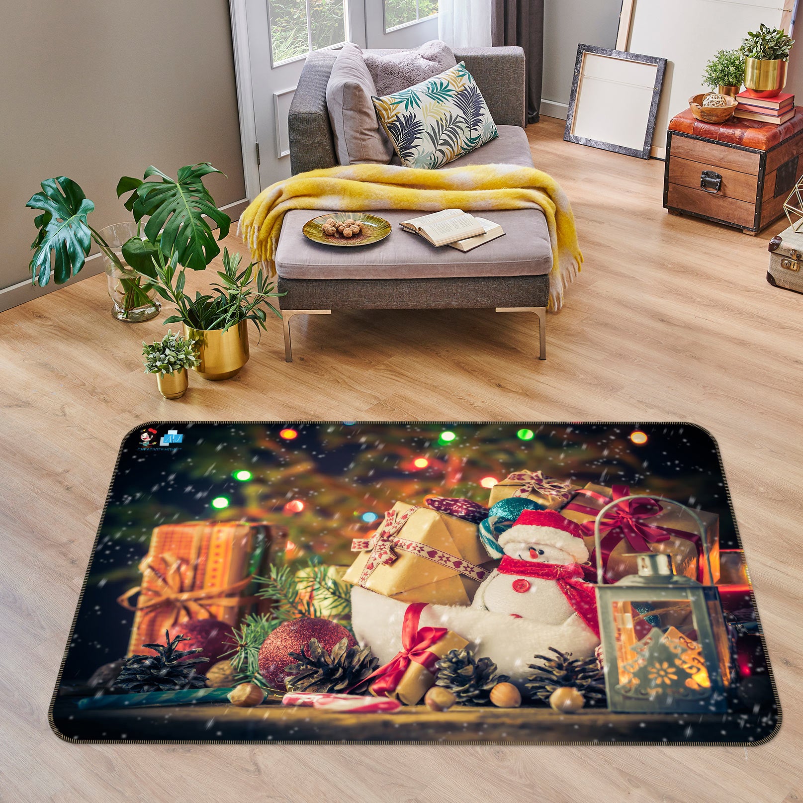 3D Snowman Doll 54228 Christmas Non Slip Rug Mat Xmas