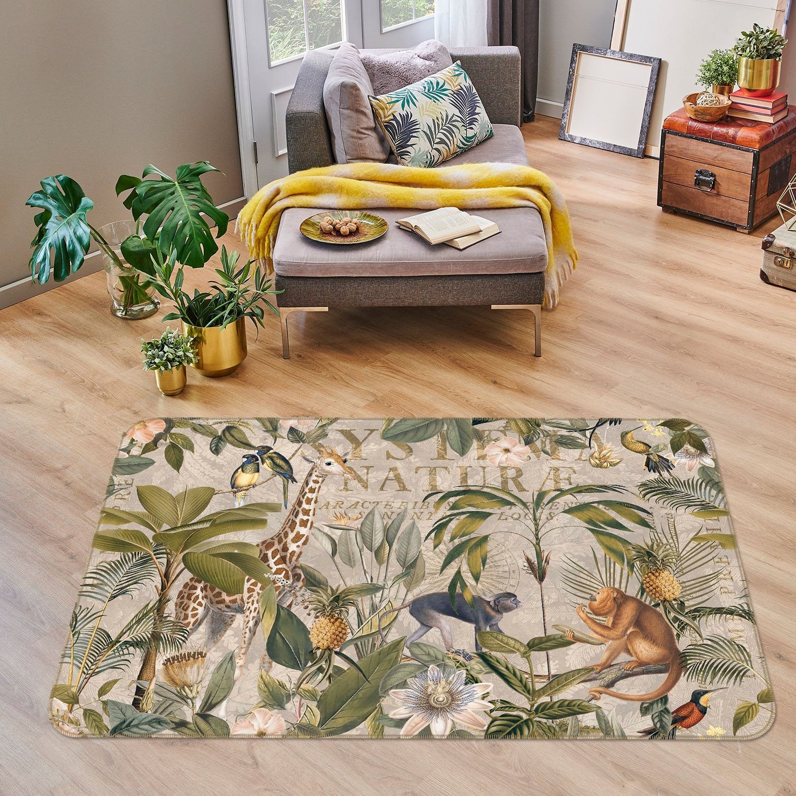 3D Animal Family 1039 Andrea haase Rug Non Slip Rug Mat Mat AJ Creativity Home 