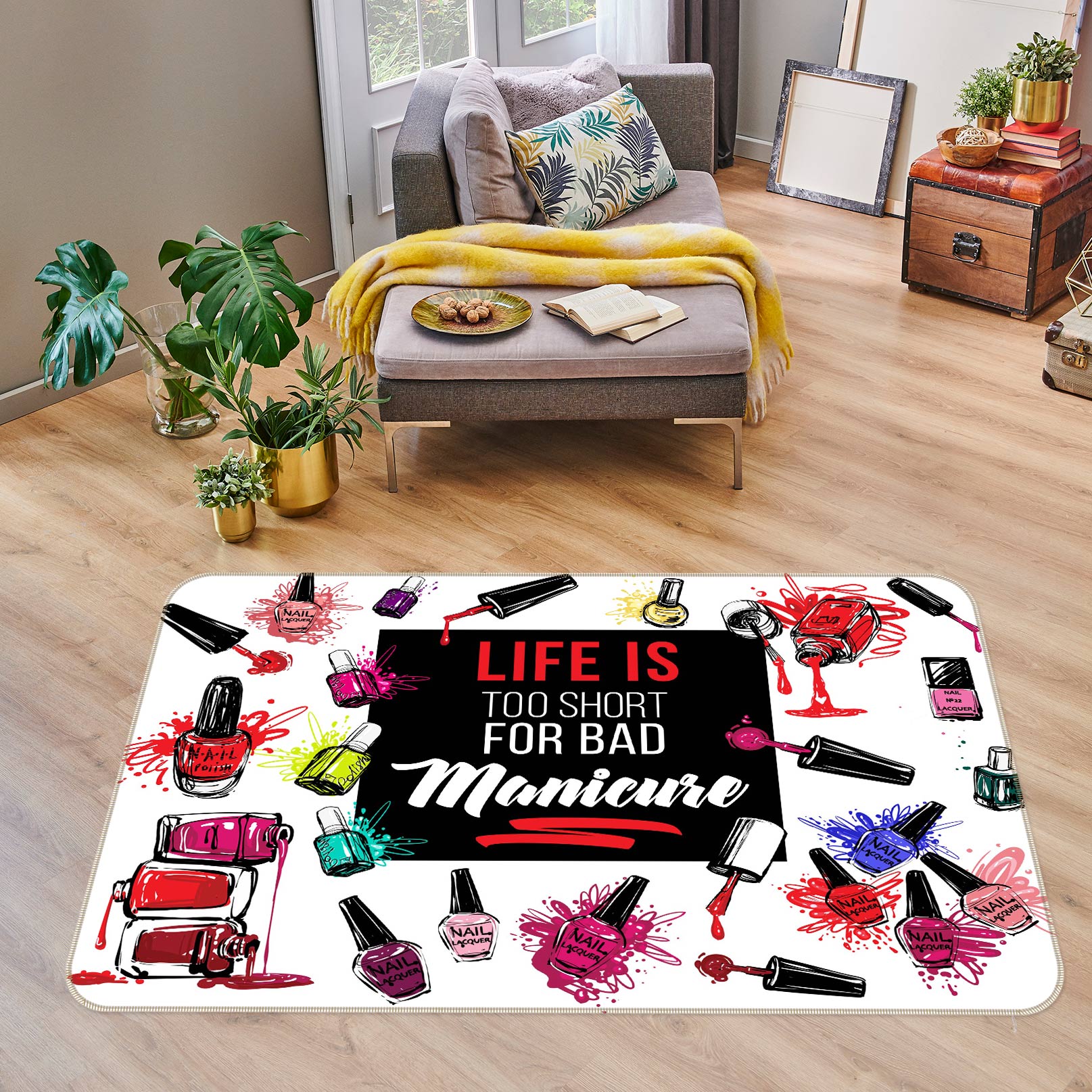 3D Nail Polish 77171 Non Slip Rug Mat