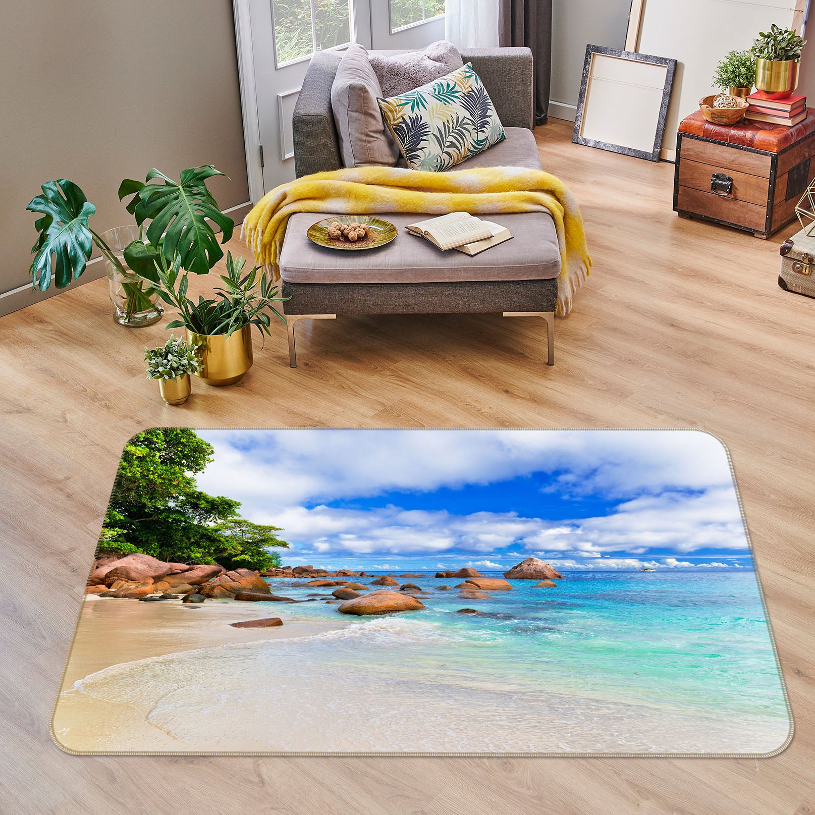 3D Seaside 34137 Non Slip Rug Mat