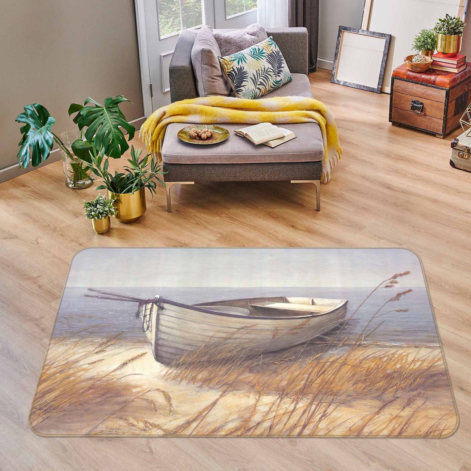 3D Sailboat 32046 Non Slip Rug Mat