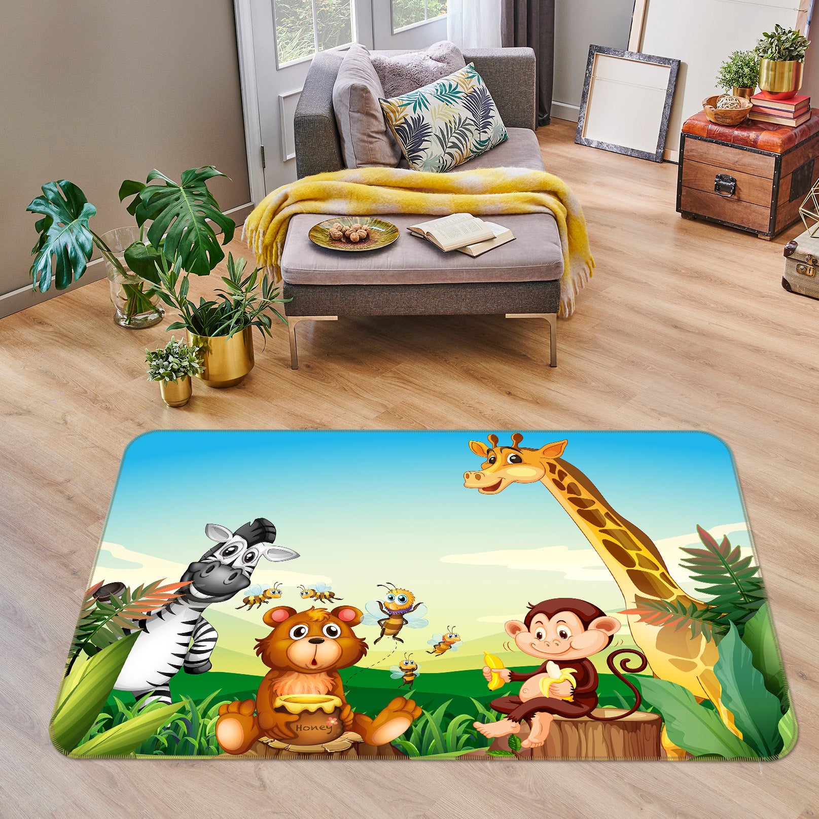 3D Animals 36147 Non Slip Rug Mat