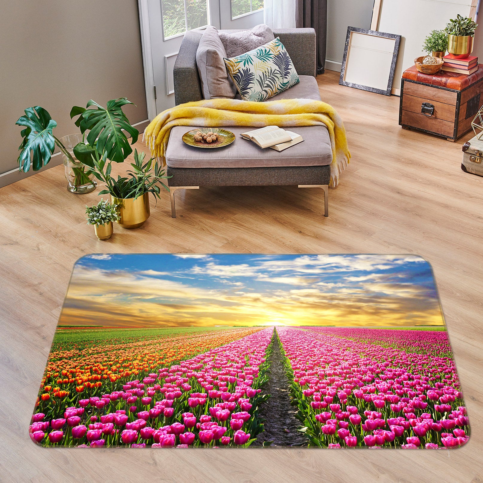 3D Flower Sea 30135 Non Slip Rug Mat