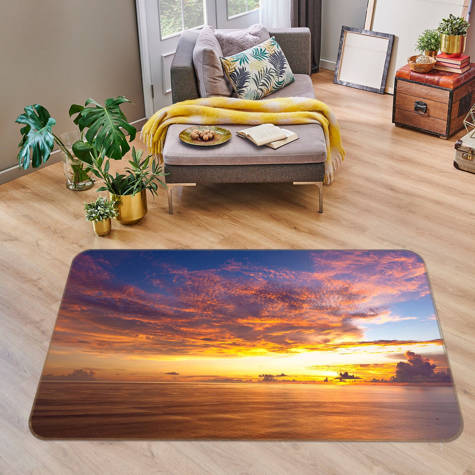 3D Sky Clouds 31188 Non Slip Rug Mat