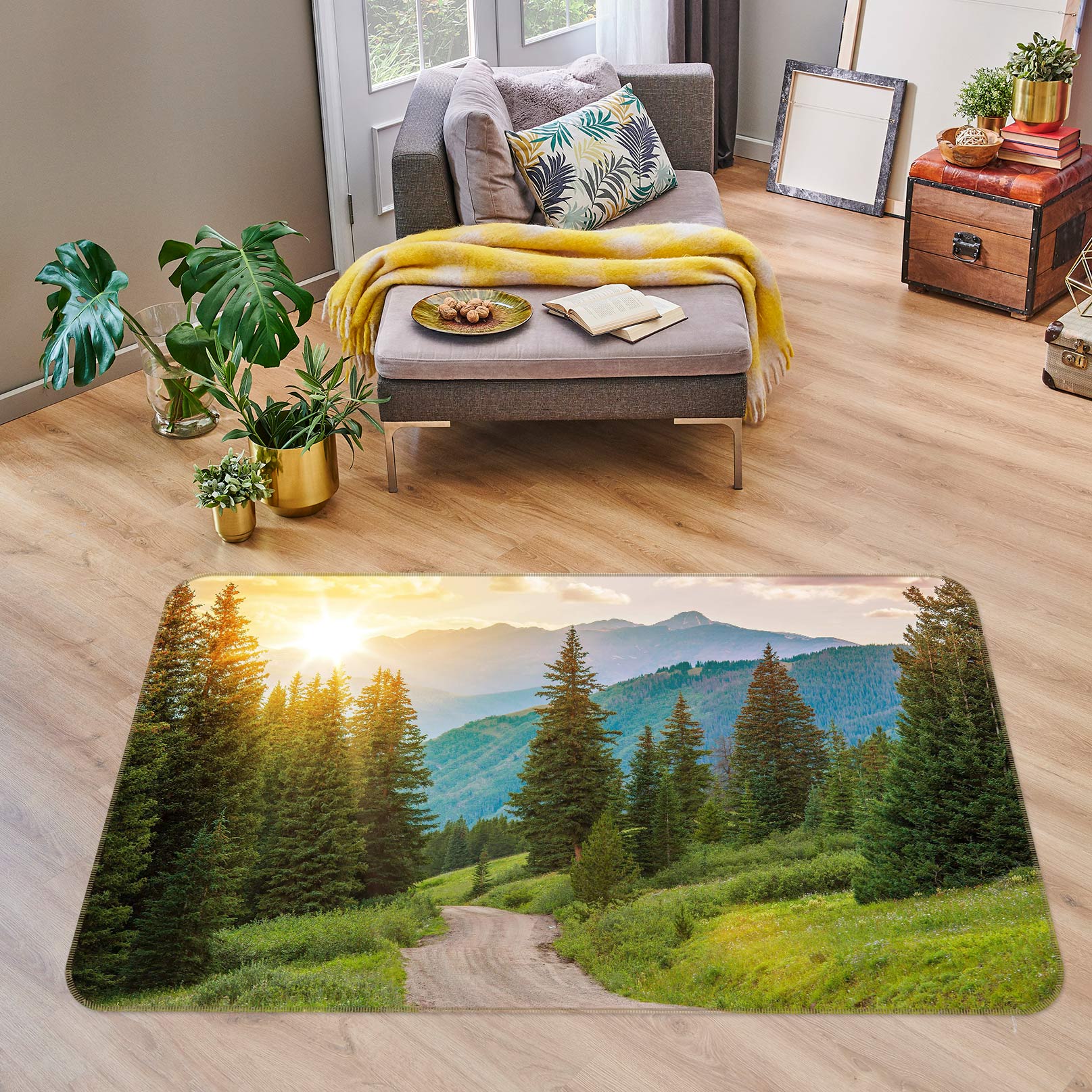 3D Trees 77102 Non Slip Rug Mat