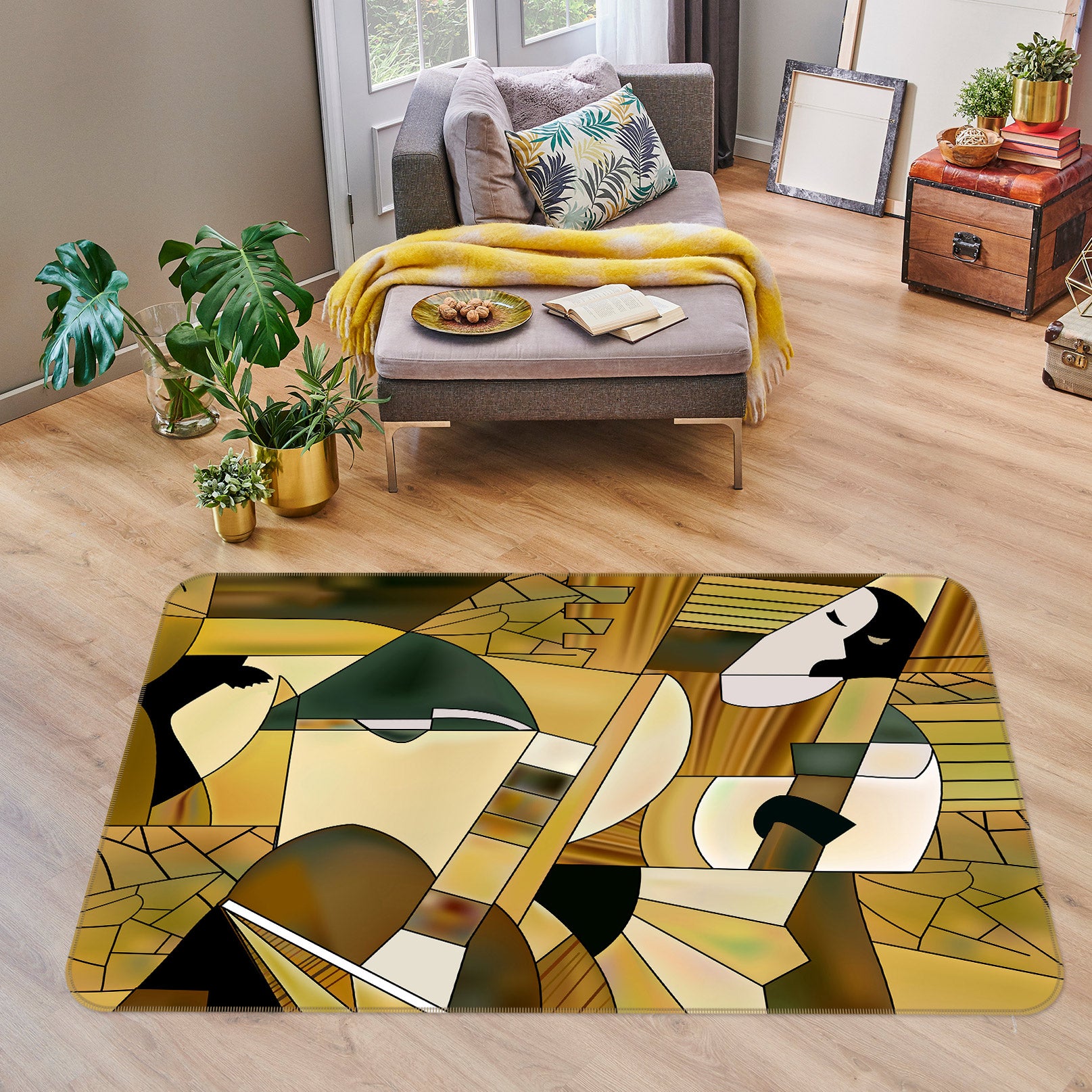 3D Abstract 76040 Non Slip Rug Mat