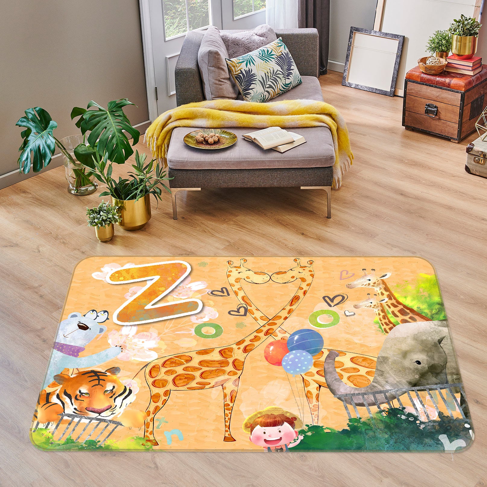 3D Zoo 77024 Non Slip Rug Mat