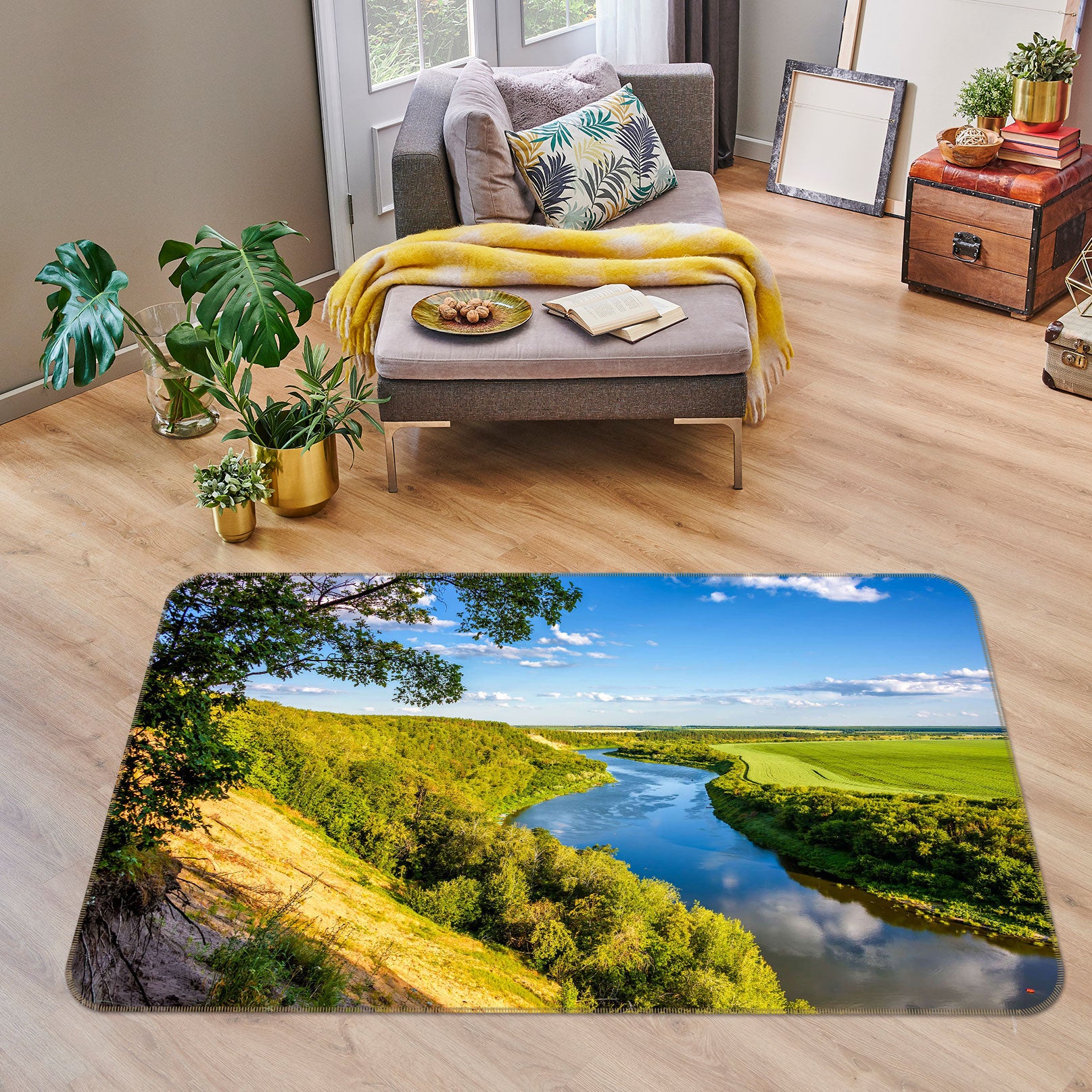 3D Grass River 77081 Non Slip Rug Mat