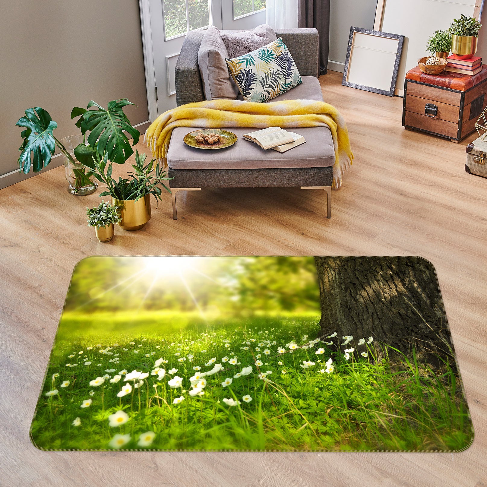 3D Meadow Tree 77216 Non Slip Rug Mat