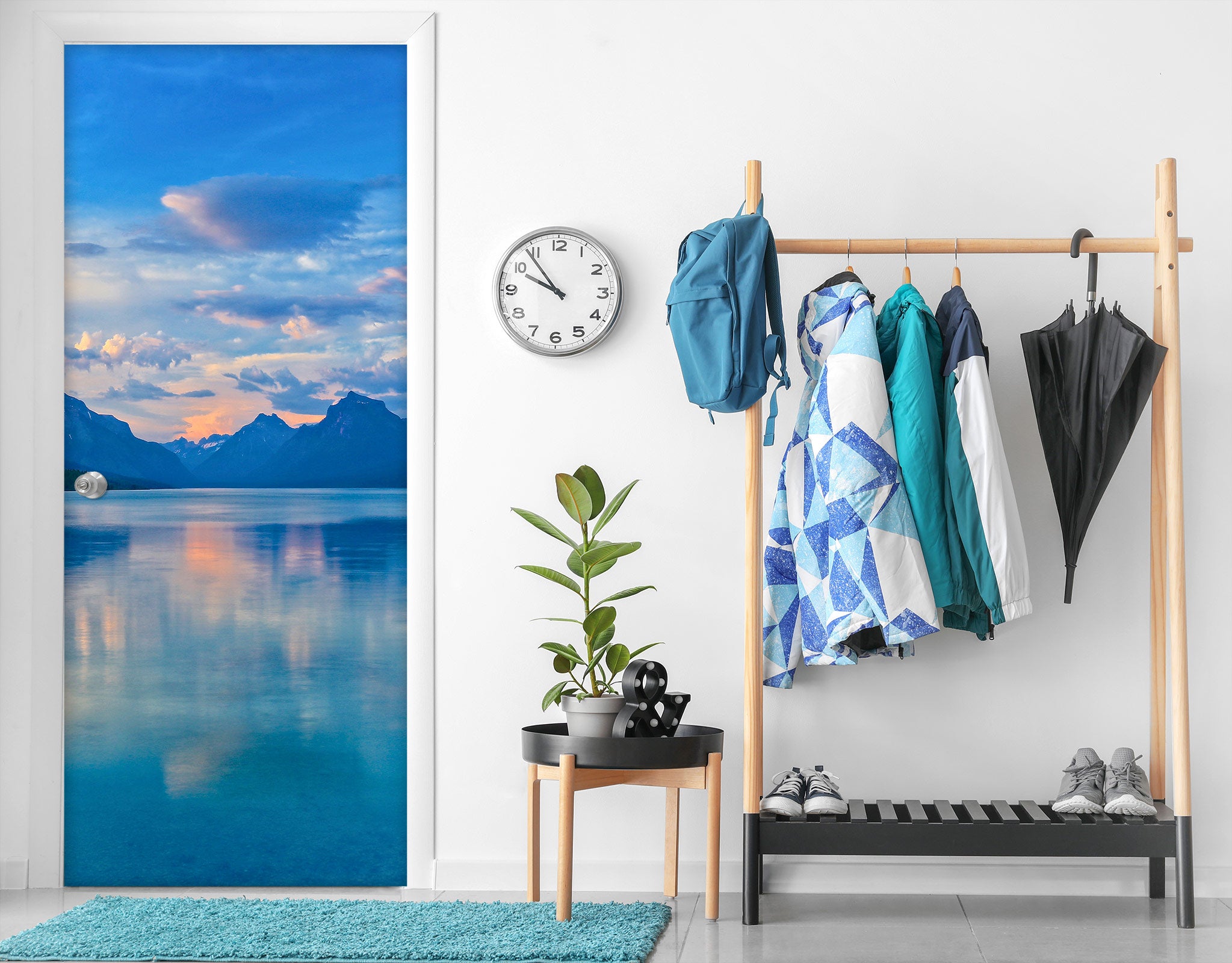 3D Blue Lake Sky 110210 Kathy Barefield Door Mural