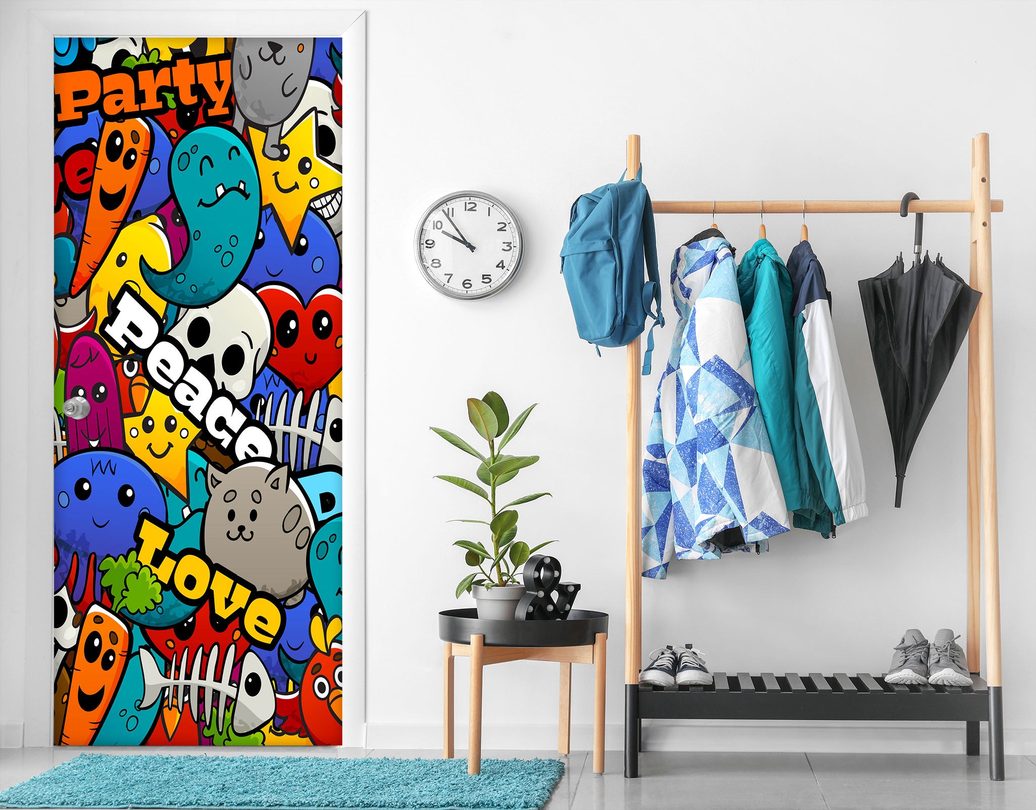 3D Colorful 25012 Door Mural