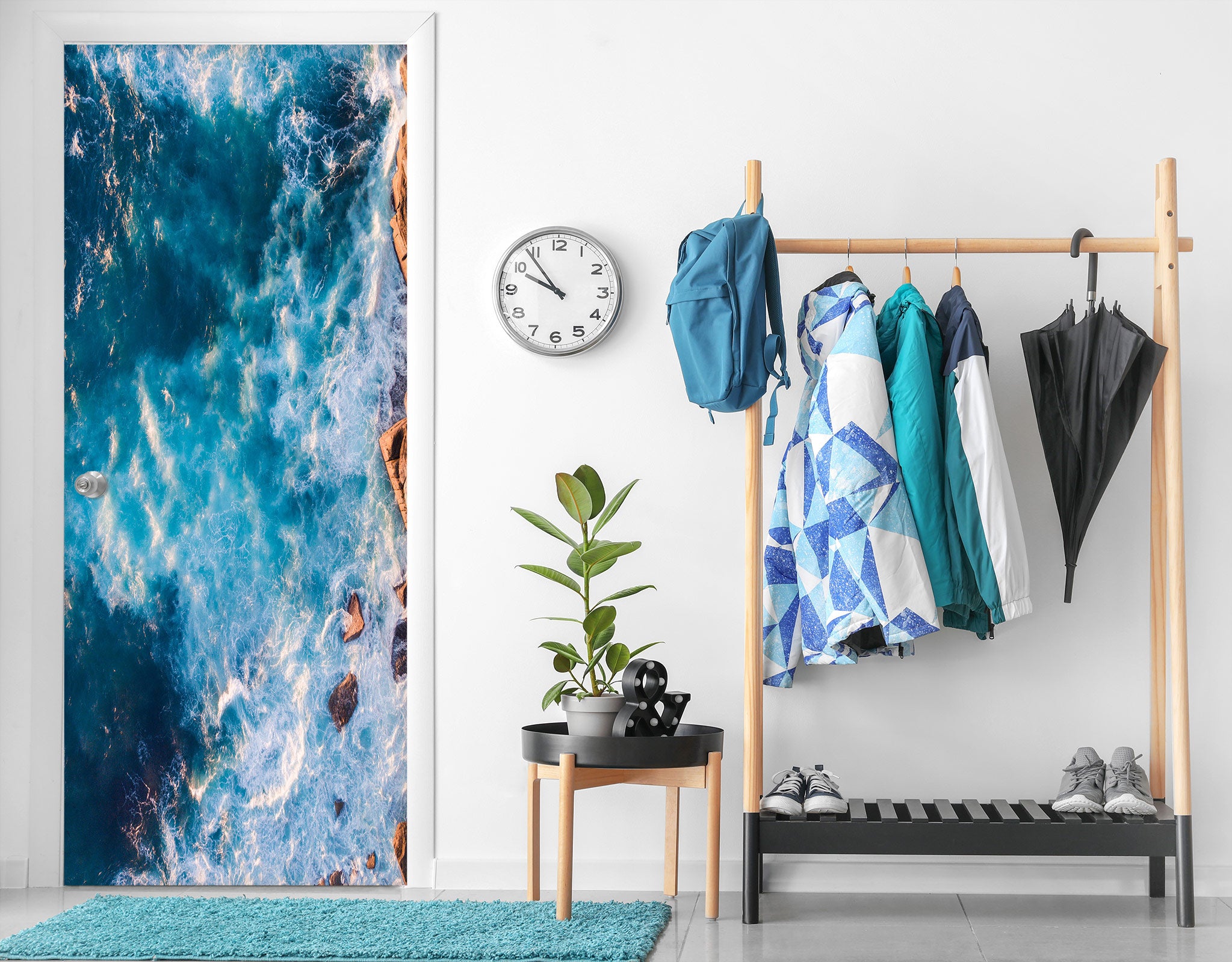 3D Waves 24128 Door Mural