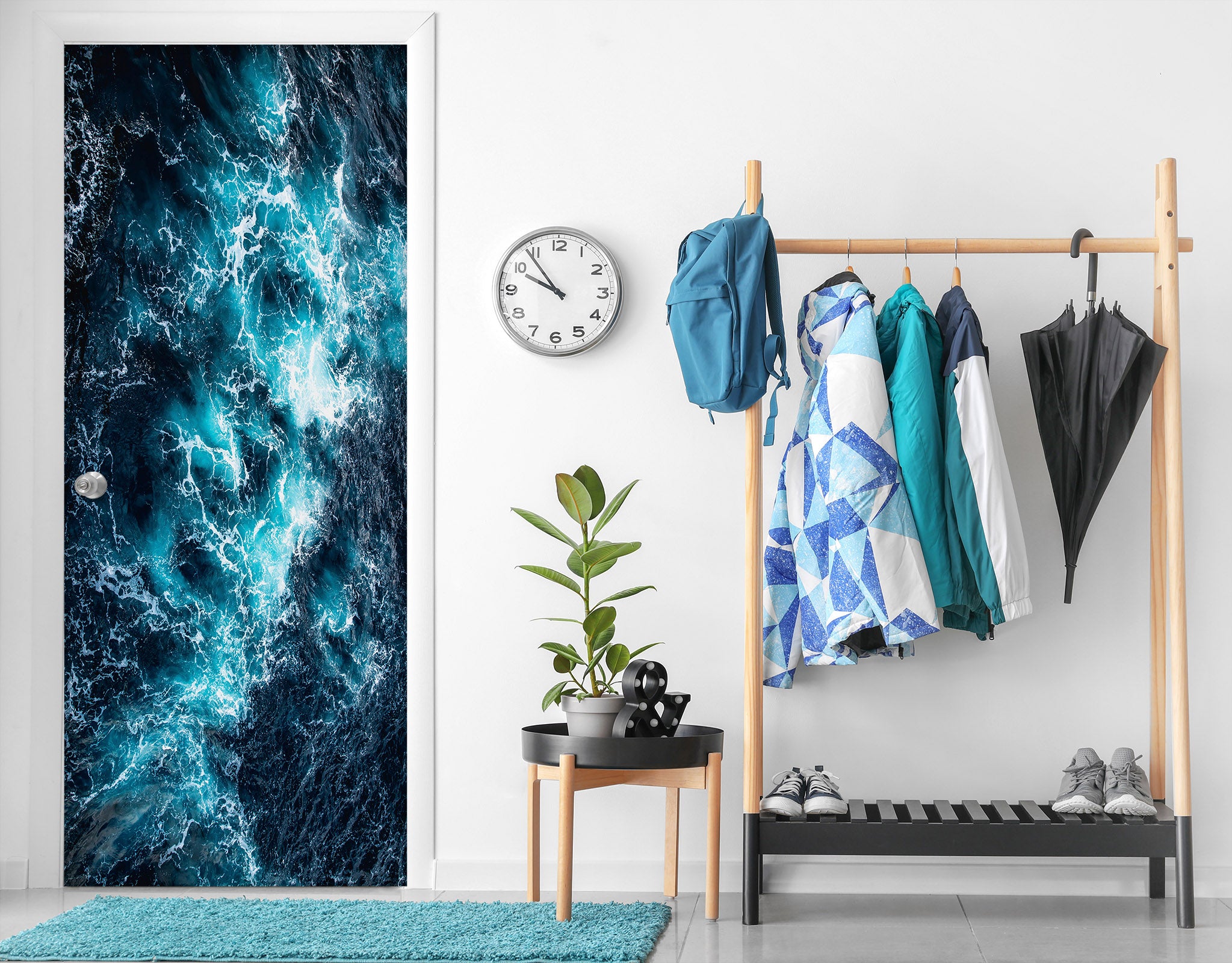 3D Sea Waves 21199 Door Mural
