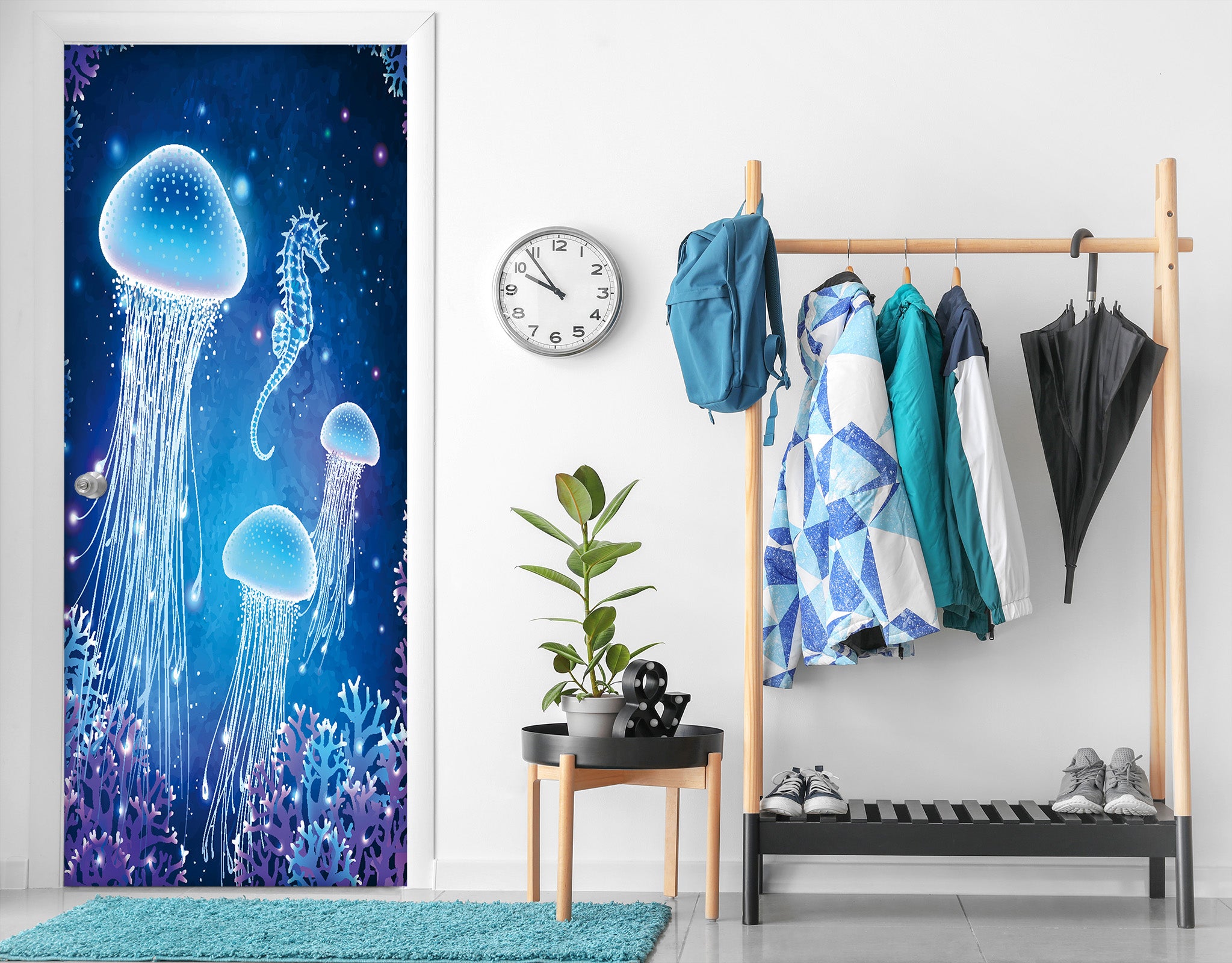 3D Jellyfish 25075 Door Mural