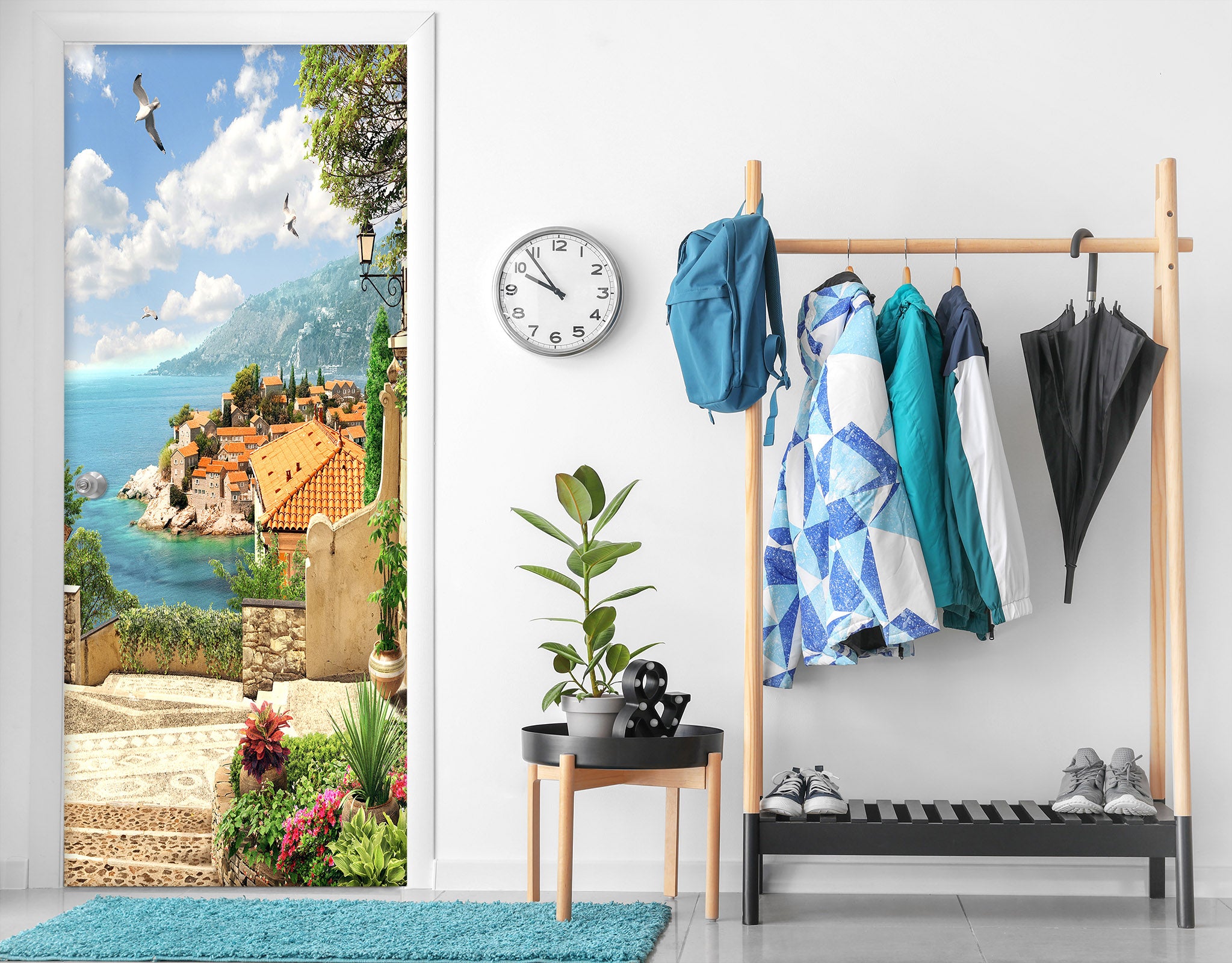 3D Island House 22077 Door Mural