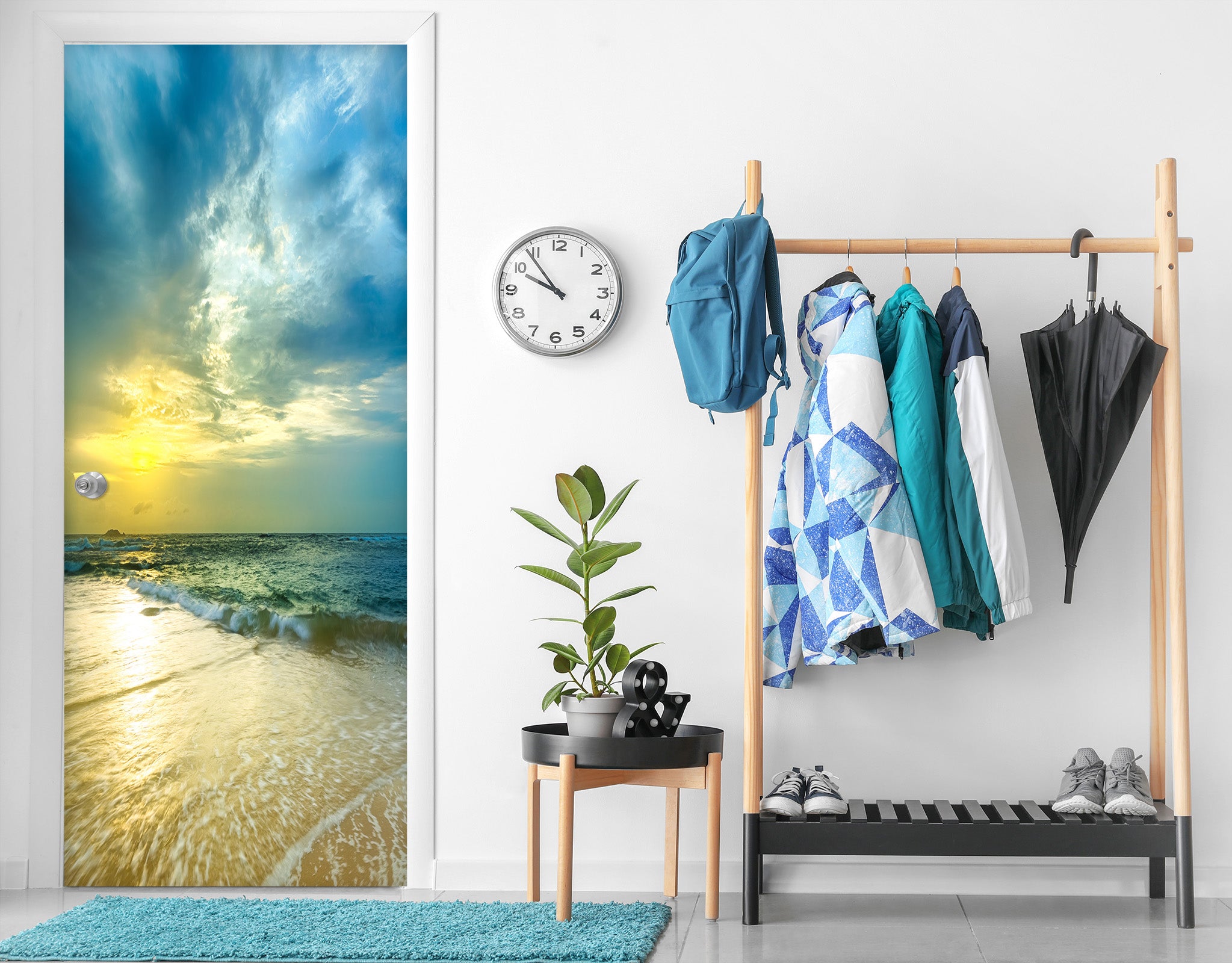 3D Sea Sky 22016 Door Mural