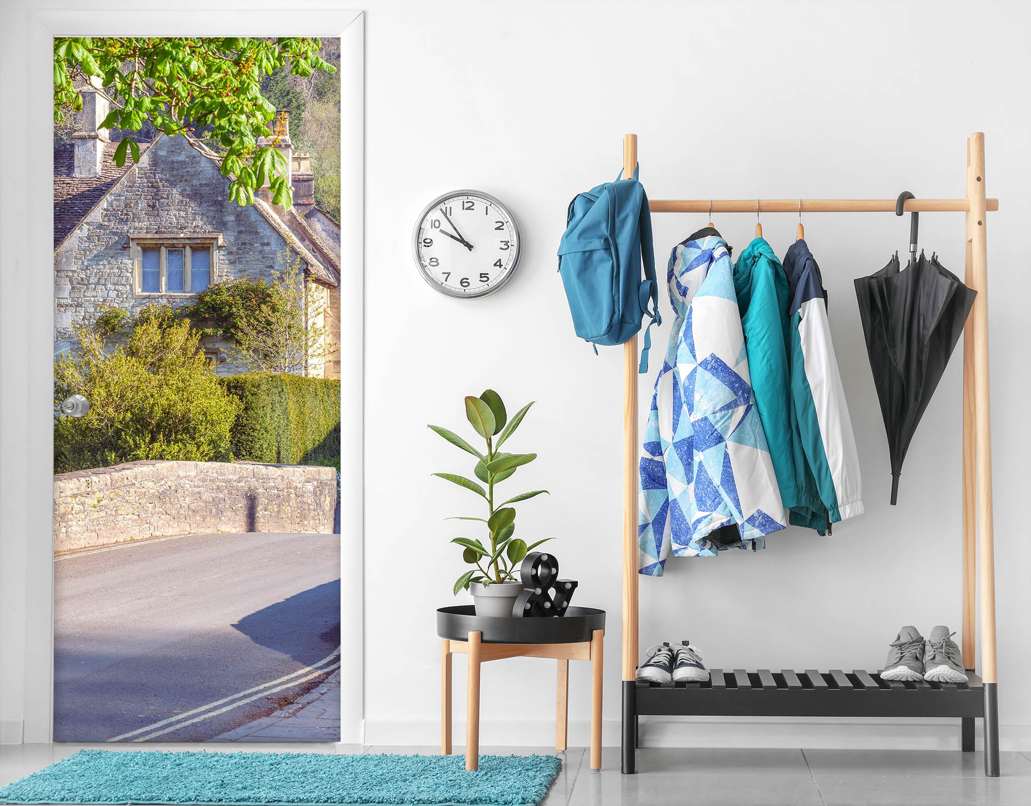 3D Summer Village 5156 Assaf Frank Door Mural