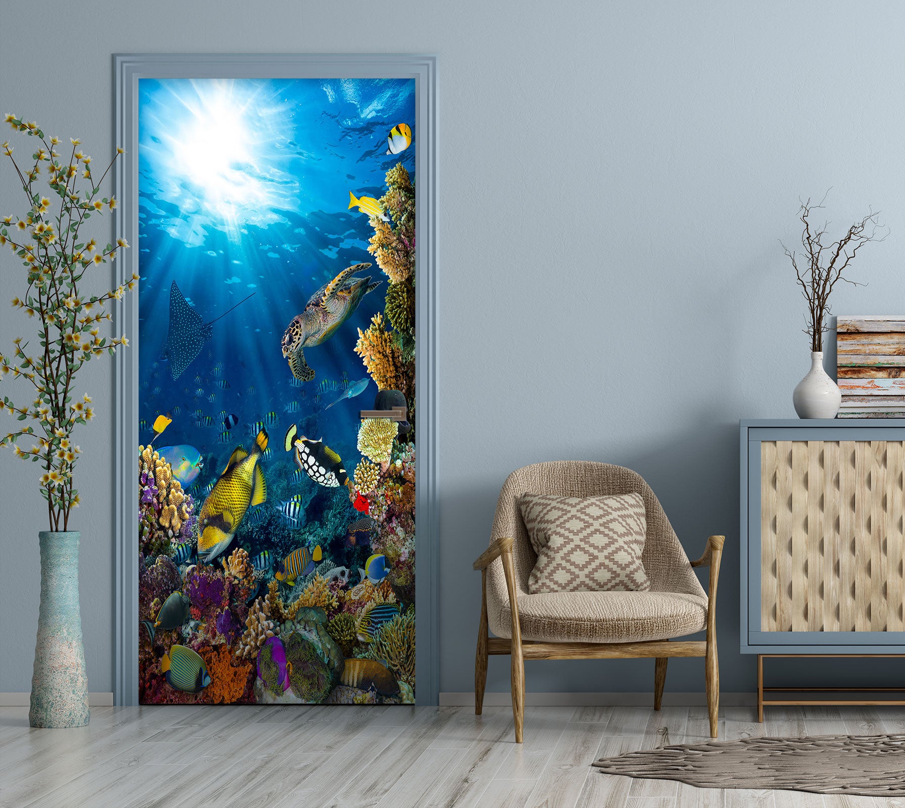 3D Sea Fish 24113 Door Mural