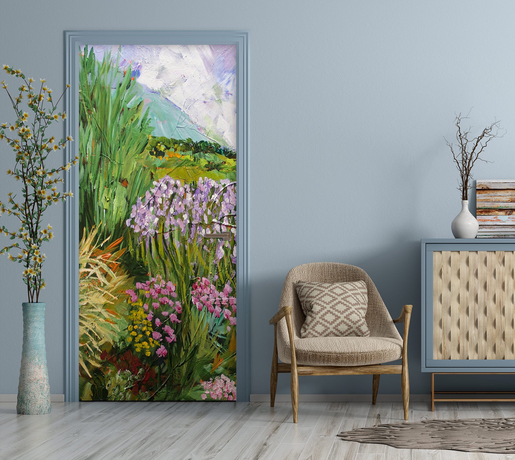3D Flowers Grass 93195 Allan P. Friedlander Door Mural