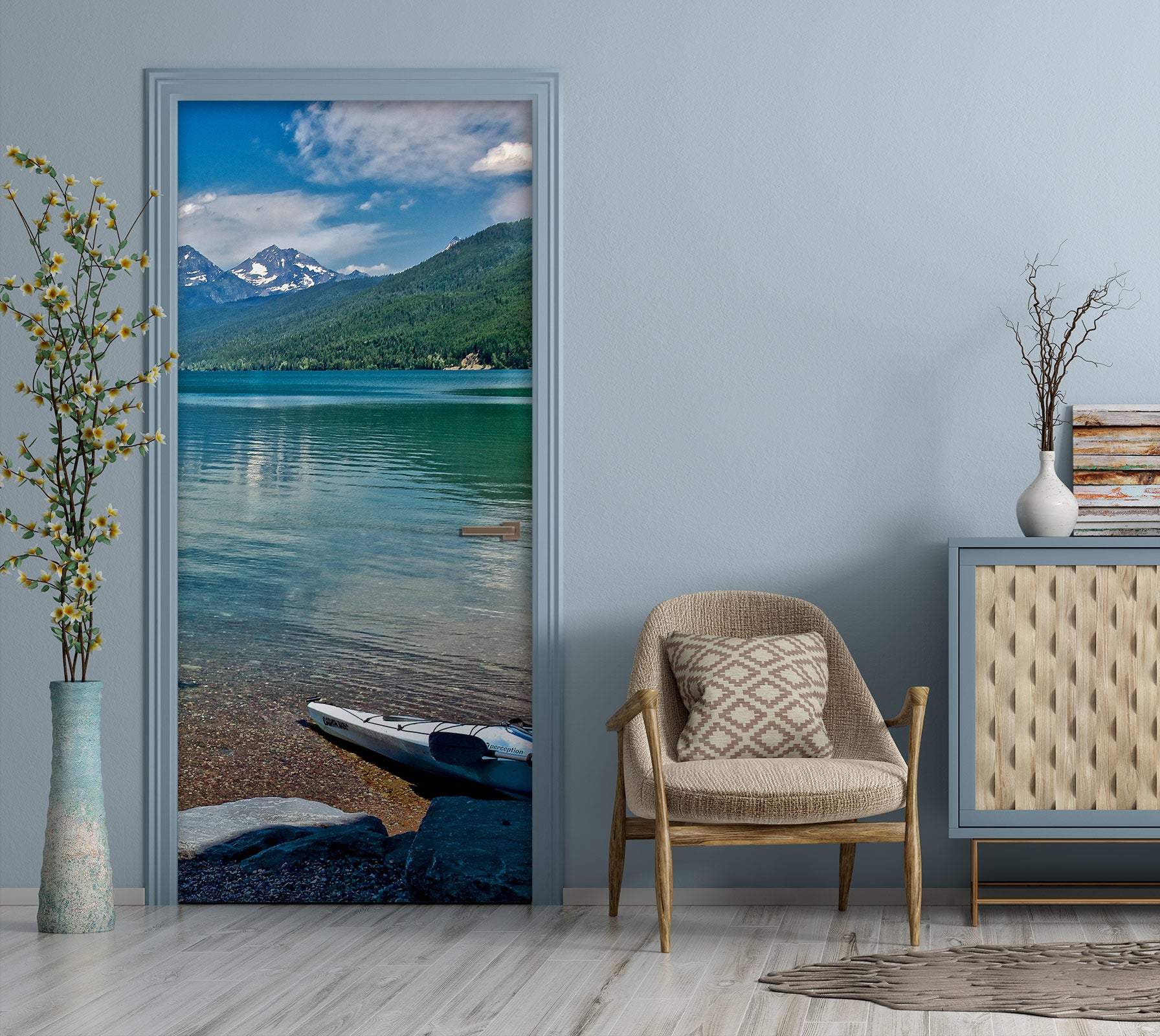 3D Lake Mountains 110208 Kathy Barefield Door Mural