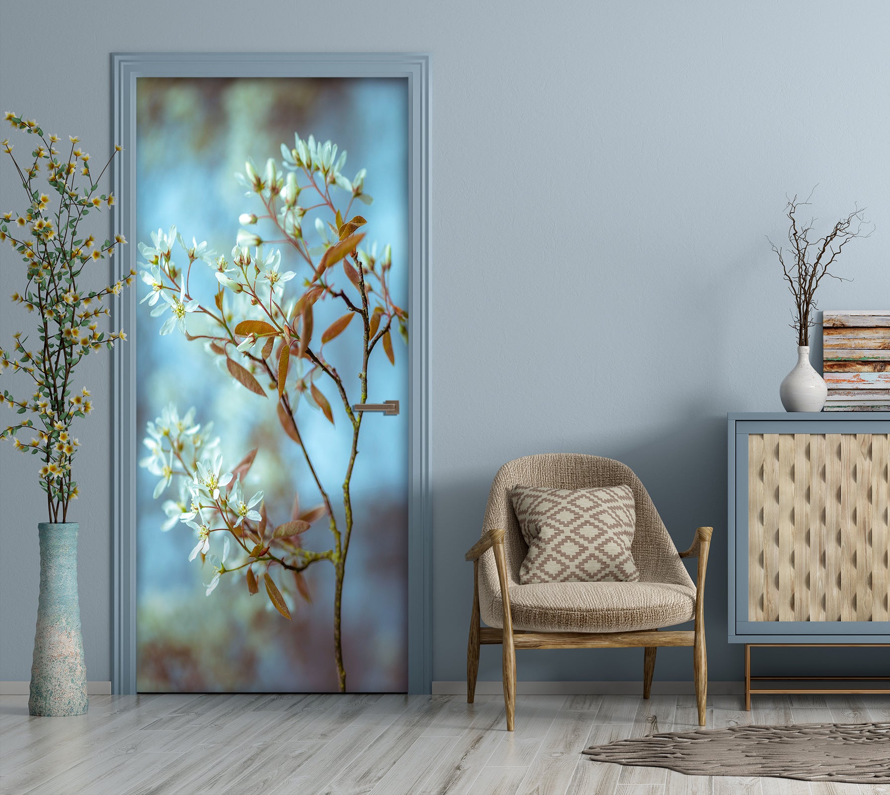 3D Little Flower 101131 Assaf Frank Door Mural