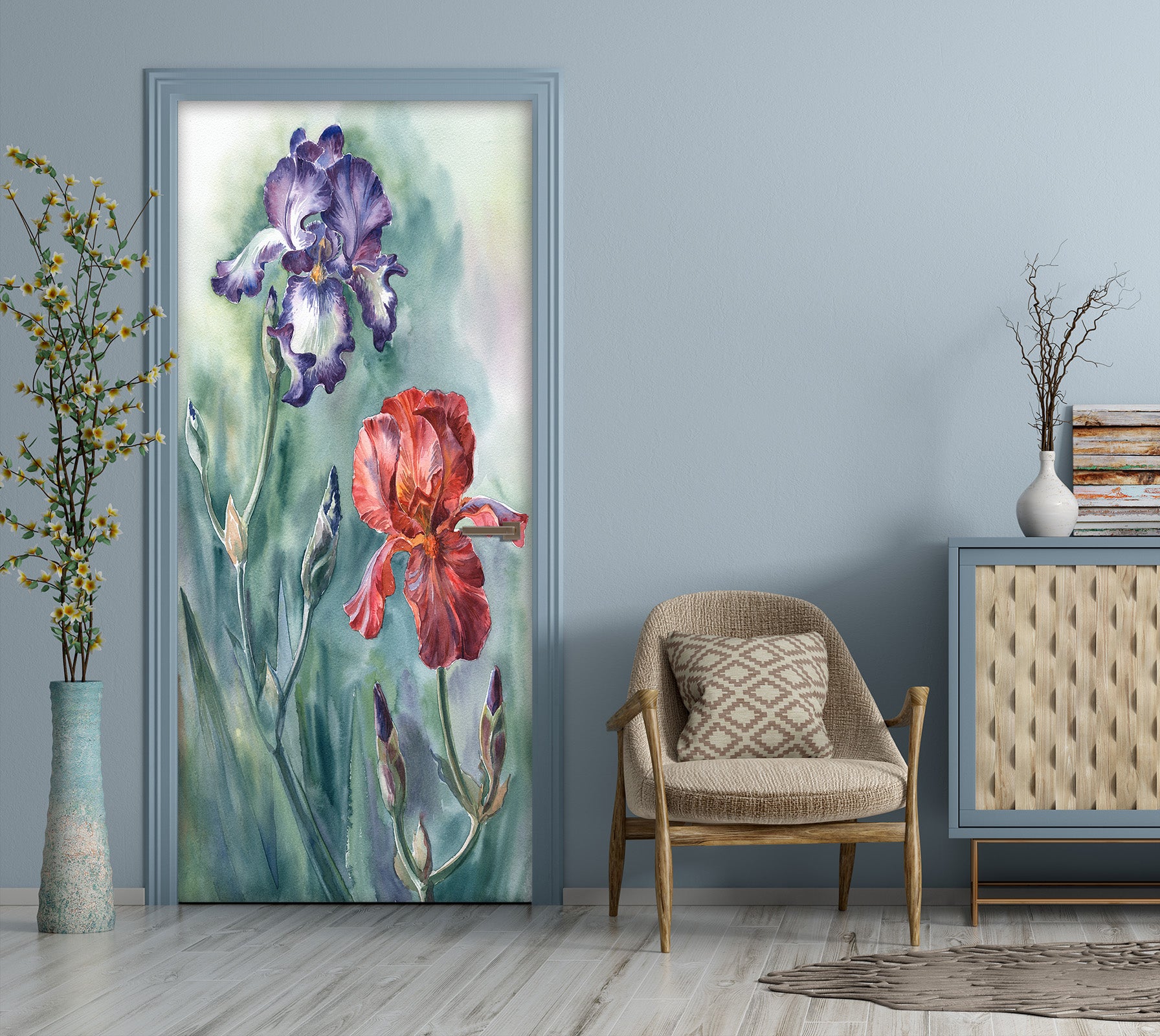 3D Flowers 25111 Door Mural