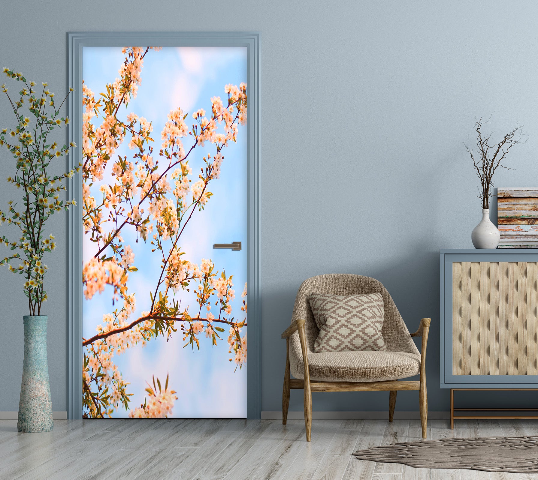 3D Flower Branch 22024 Door Mural