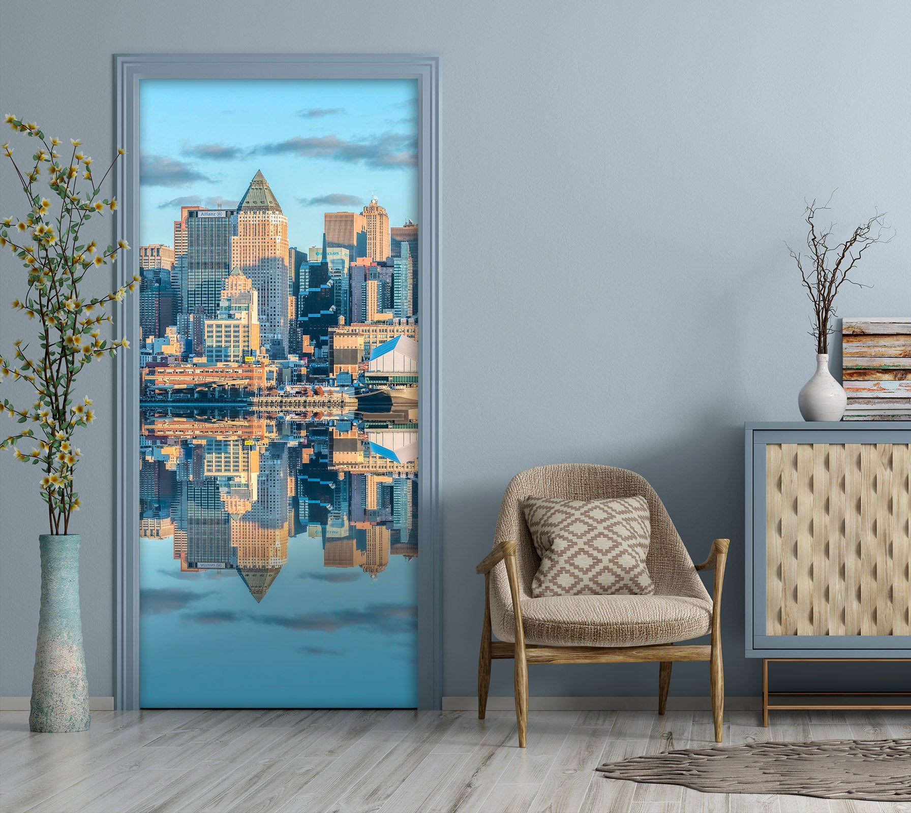 3D Harbour Building Sky Shadow 101160 Assaf Frank Door Mural