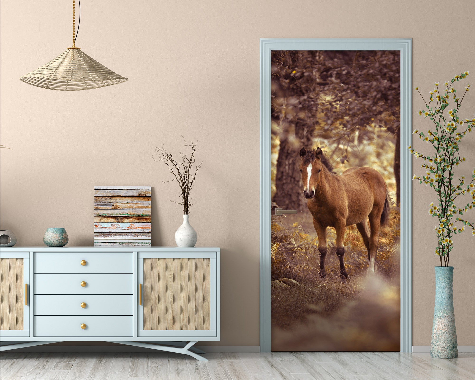 3D Horse 106217 Assaf Frank Door Mural