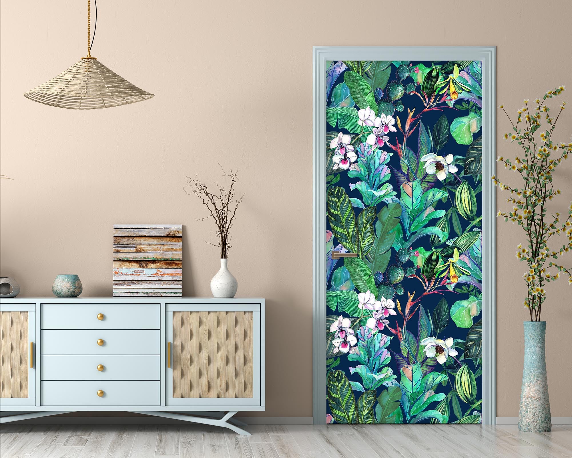 3D Flower Bush 25165 Door Mural