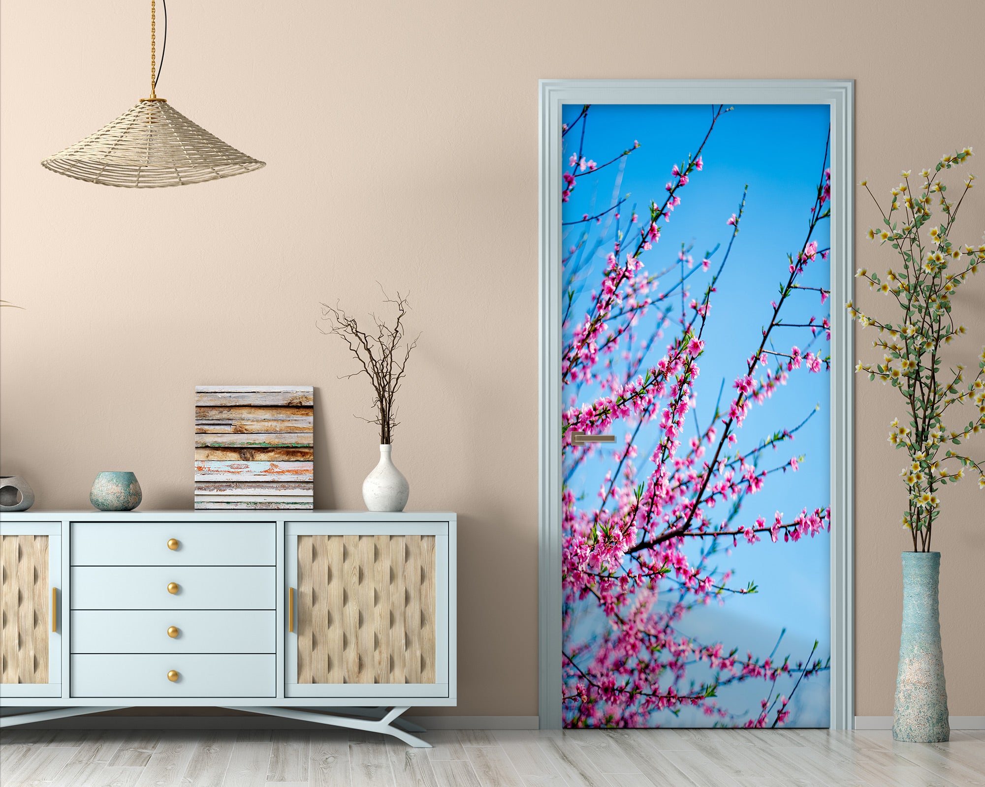 3D Plum Blossom 25014 Door Mural