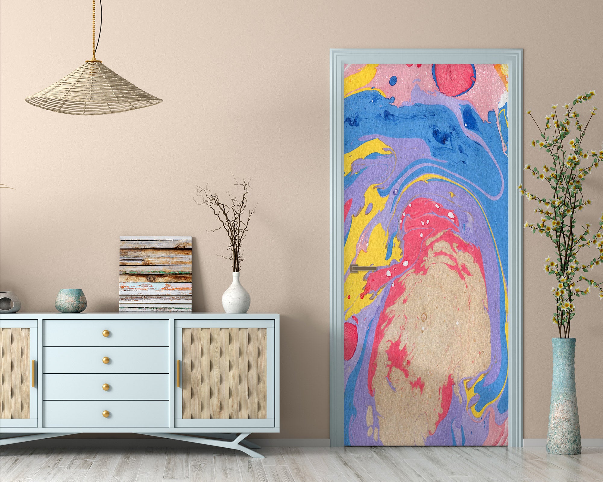 3D Color Texture 24214 Door Mural