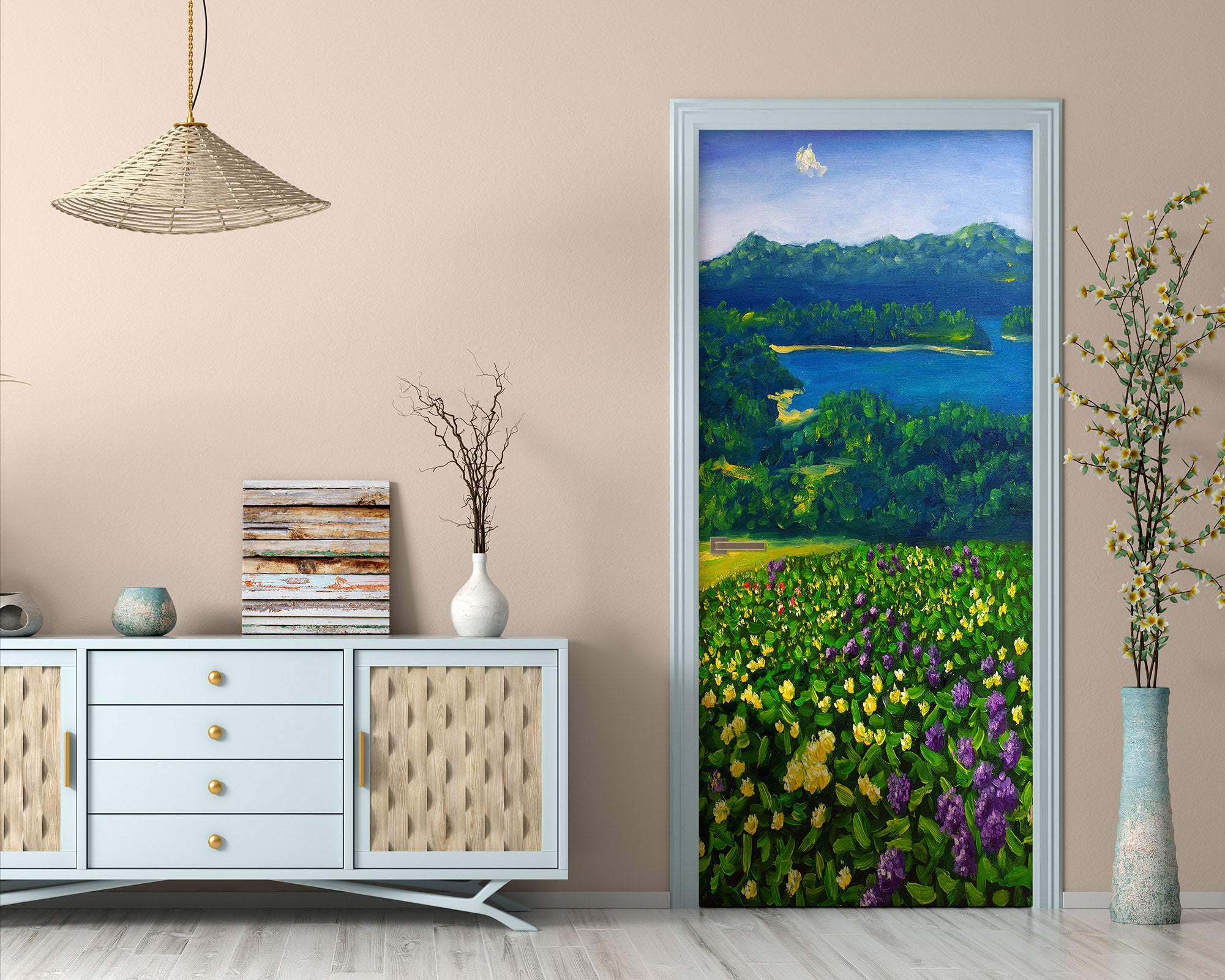 3D Flower Bush 25074 Door Mural
