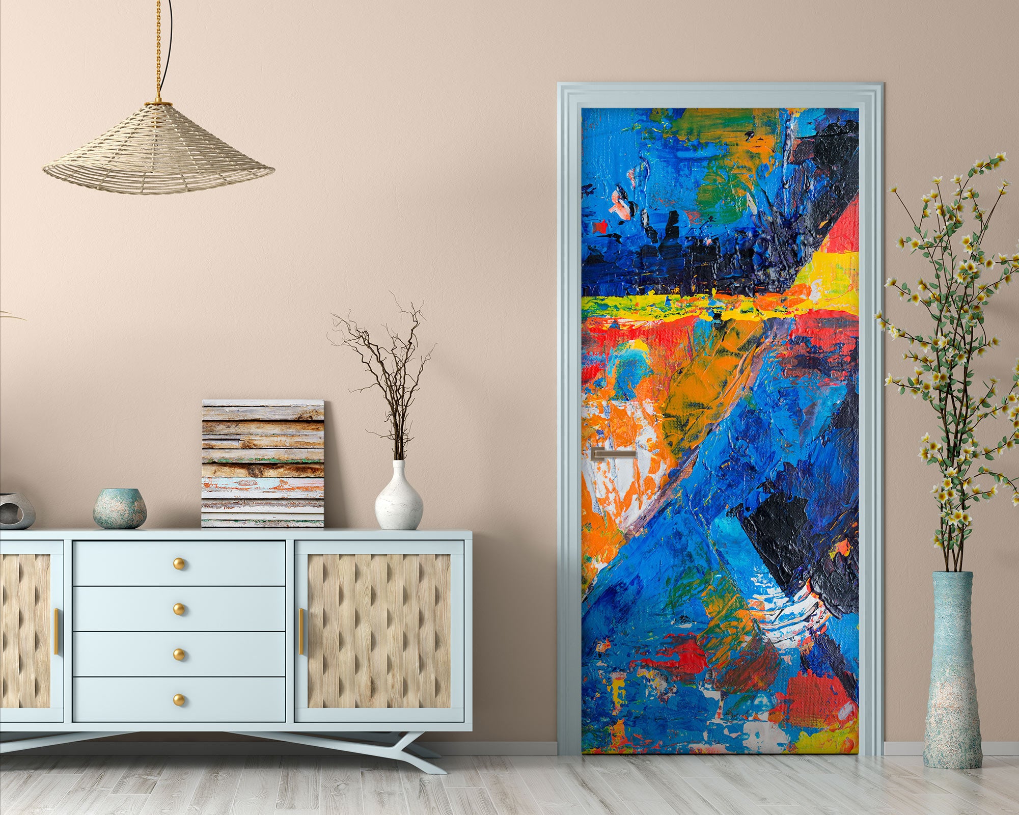 3D Colorful 24227 Door Mural