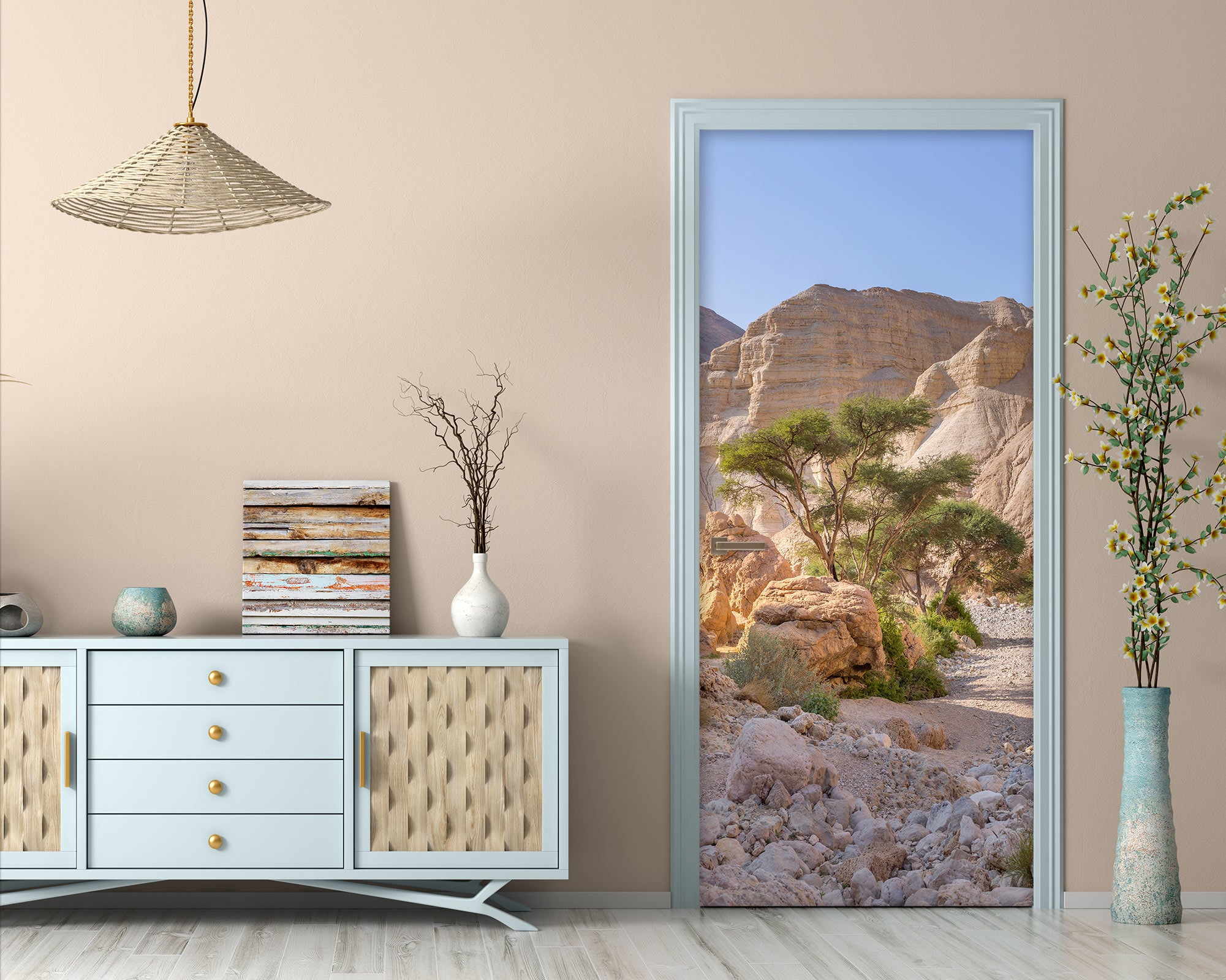 3D Rock Desert 10729 Assaf Frank Door Mural