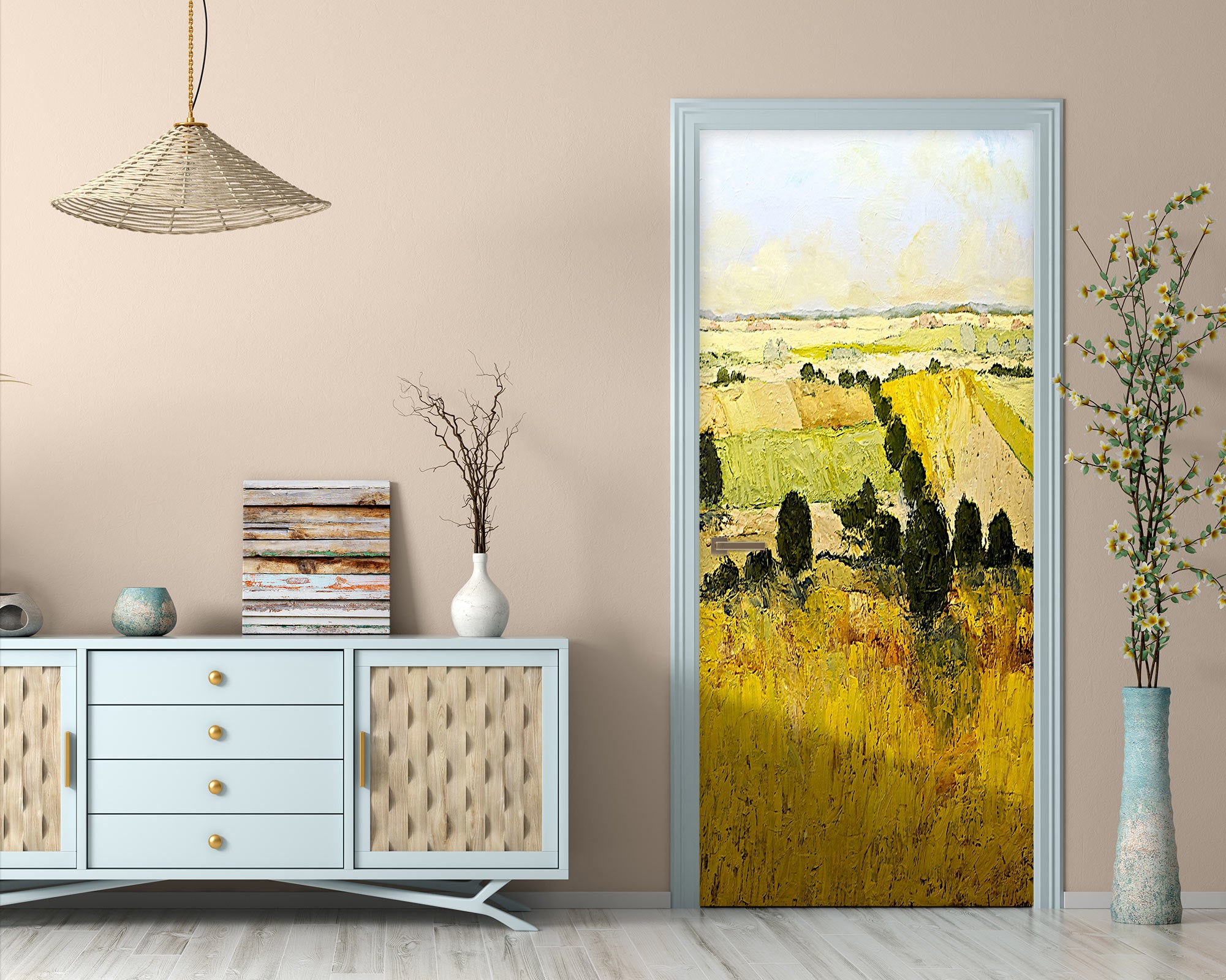 3D Grass Golden Field 9314 Allan P. Friedlander Door Mural