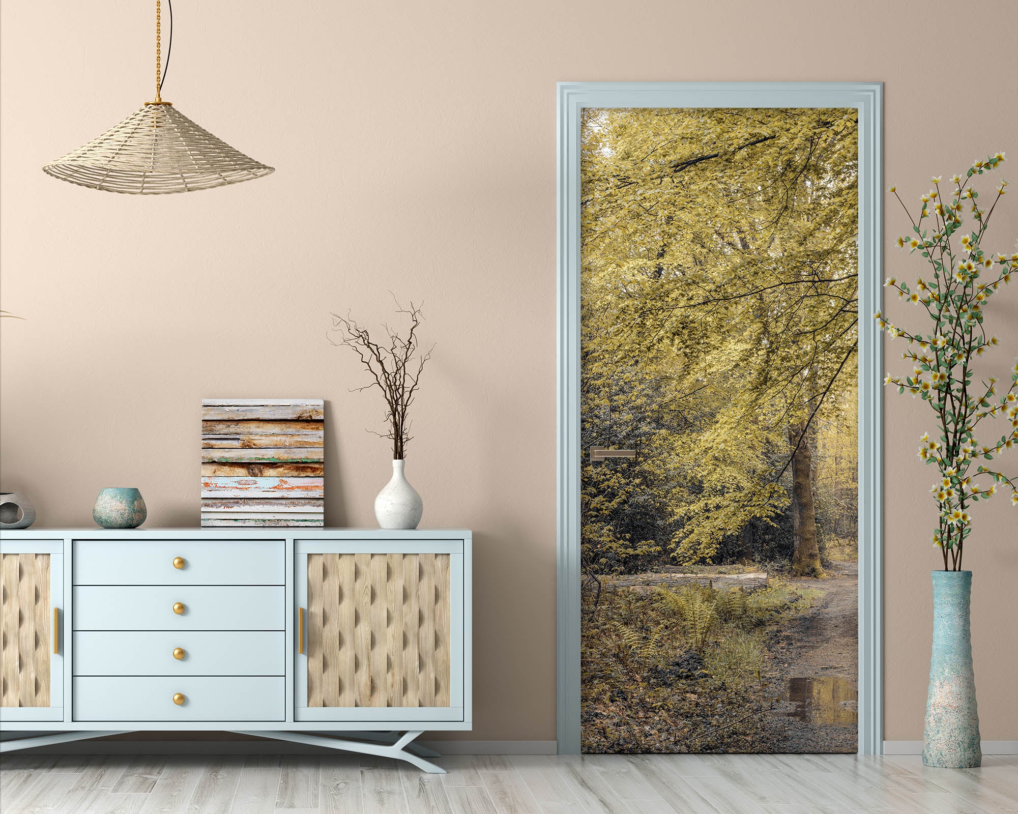 3D Green Forest 5171 Assaf Frank Door Mural