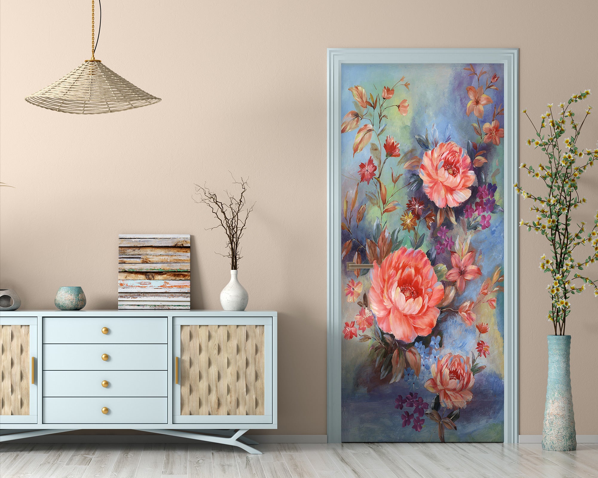 3D Flower 24126 Door Mural