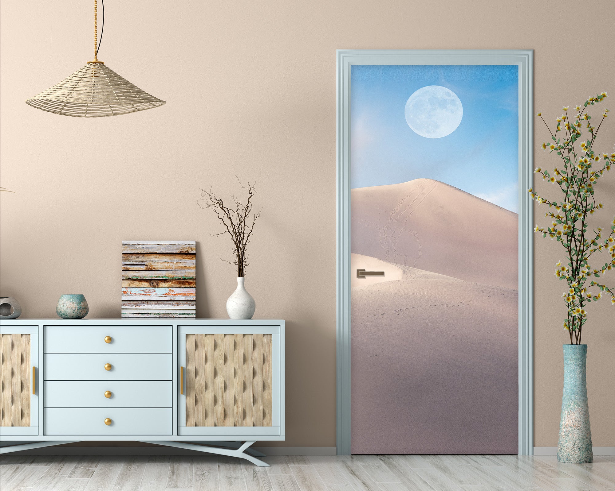 3D Moon Desert 122150 Marco Carmassi Door Mural