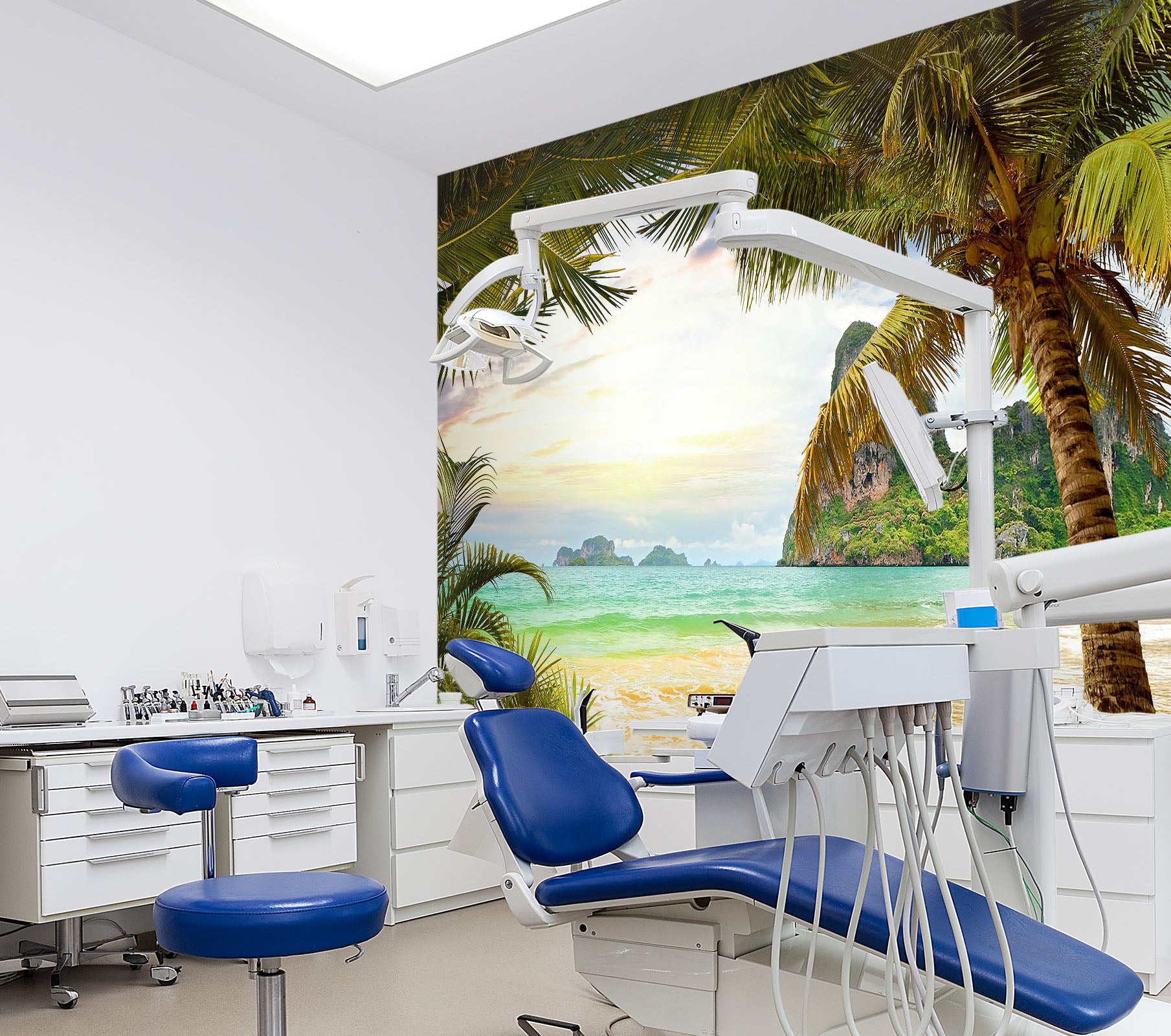 3D Coconut Tree 001 Wall Murals Wallpaper AJ Wallpaper 2 