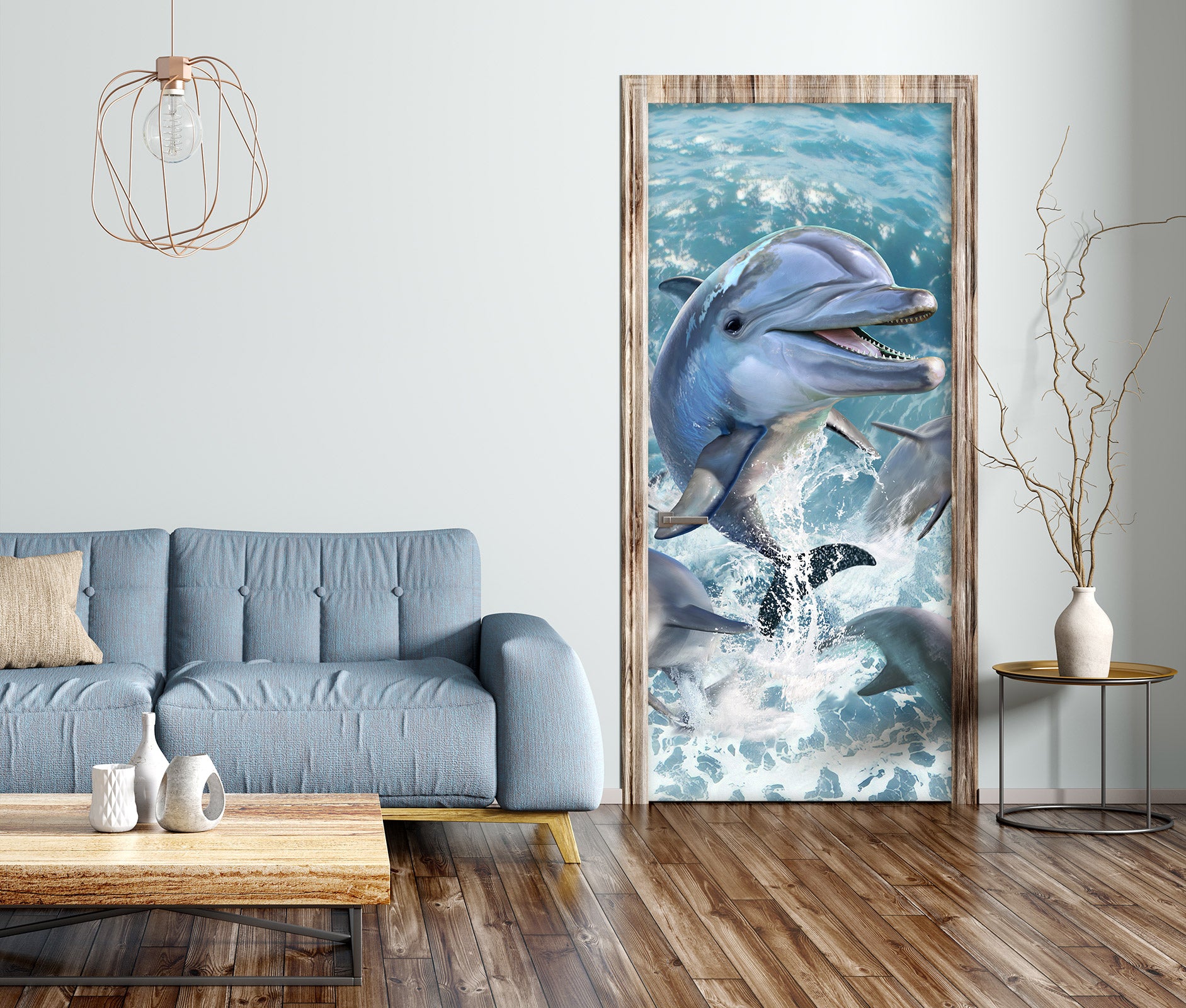 3D Dolphin 112124 Jerry LoFaro Door Mural