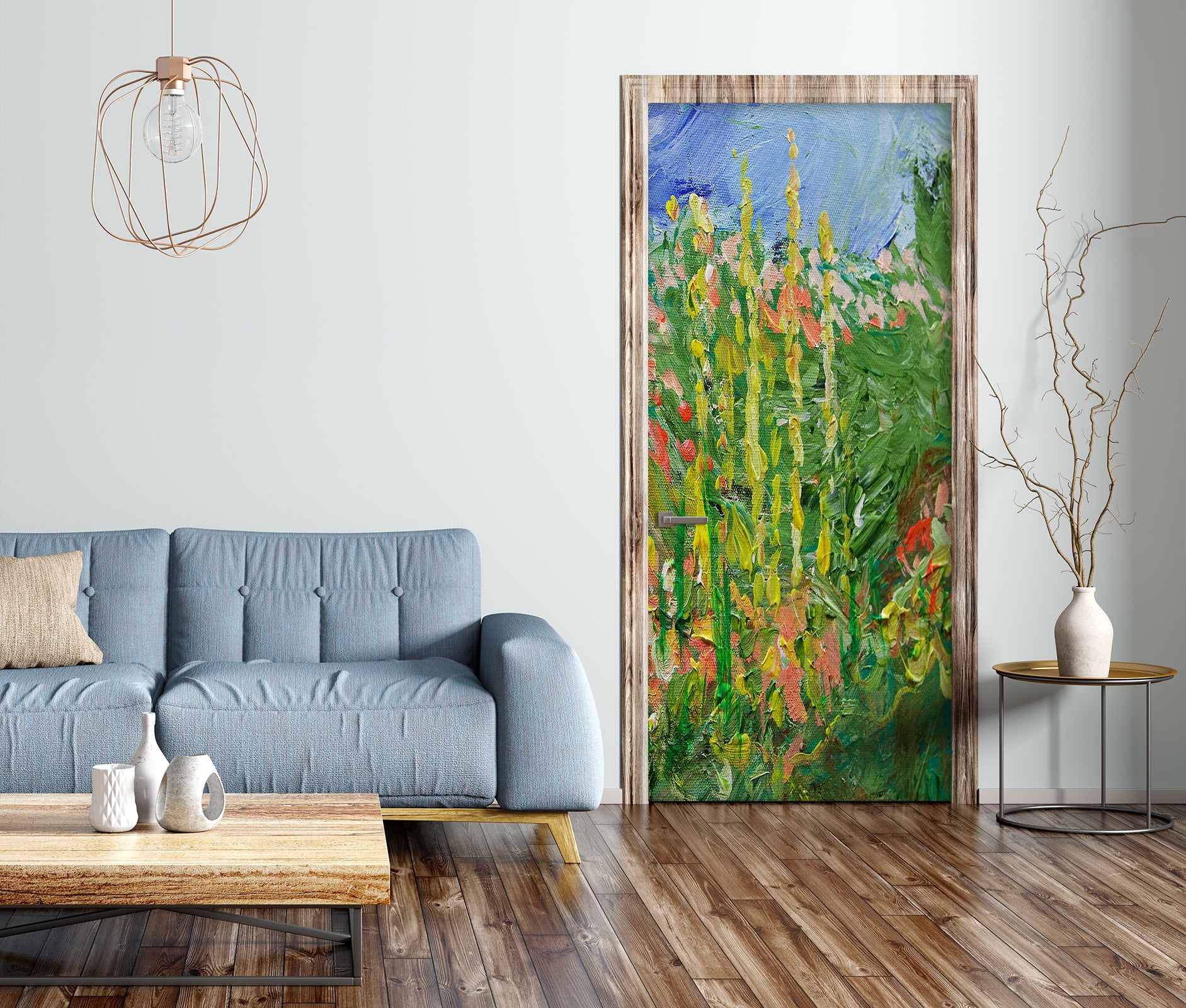 3D Flower Bushes Grass 93176 Allan P. Friedlander Door Mural