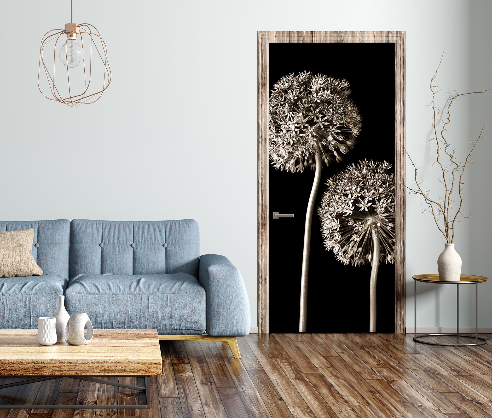 3D Simple Dandelion 5014 Assaf Frank Door Mural