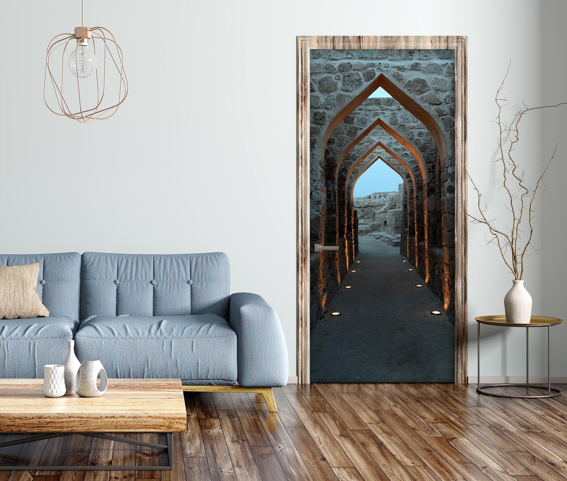 3D Corridor 22123 Door Mural